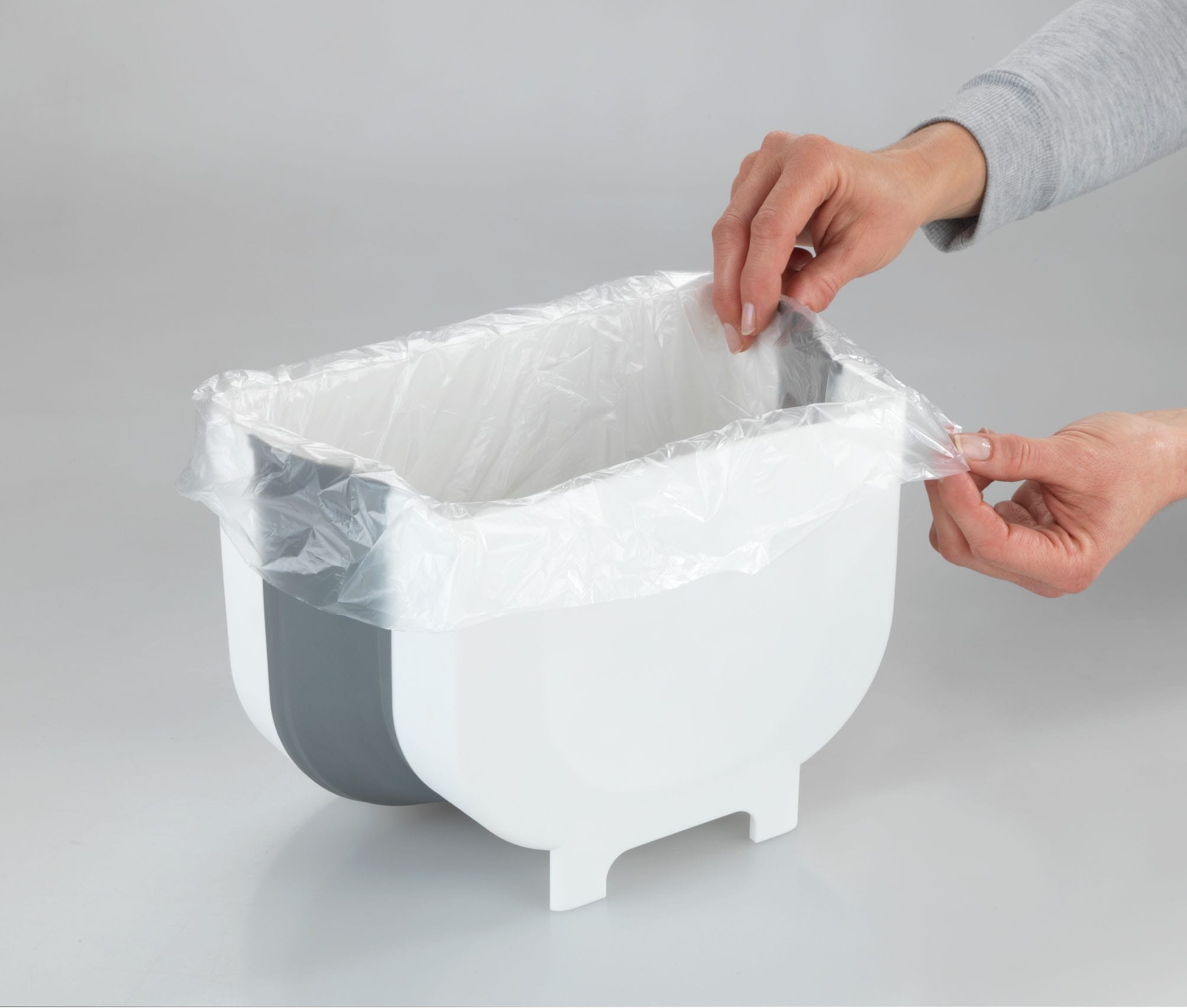 WENKO Mülleimer »Fago«, 5 Liter, faltbarer Mülleimer für Küchenabfälle, Kunststoff