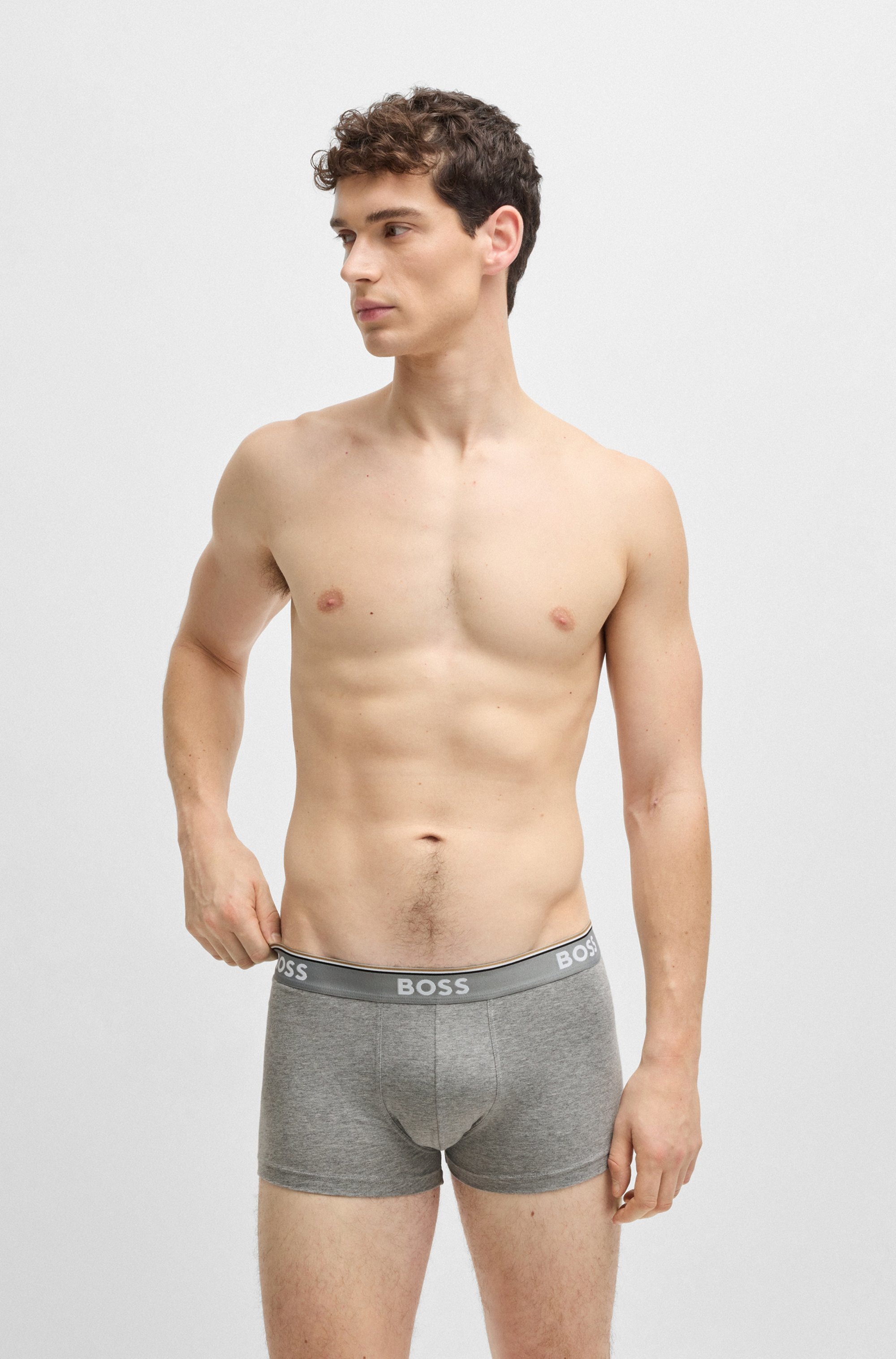 BOSS Boxer »TRUNK 3 PACK«, (3 St.), BOSS Schriftzug auf dem Bund