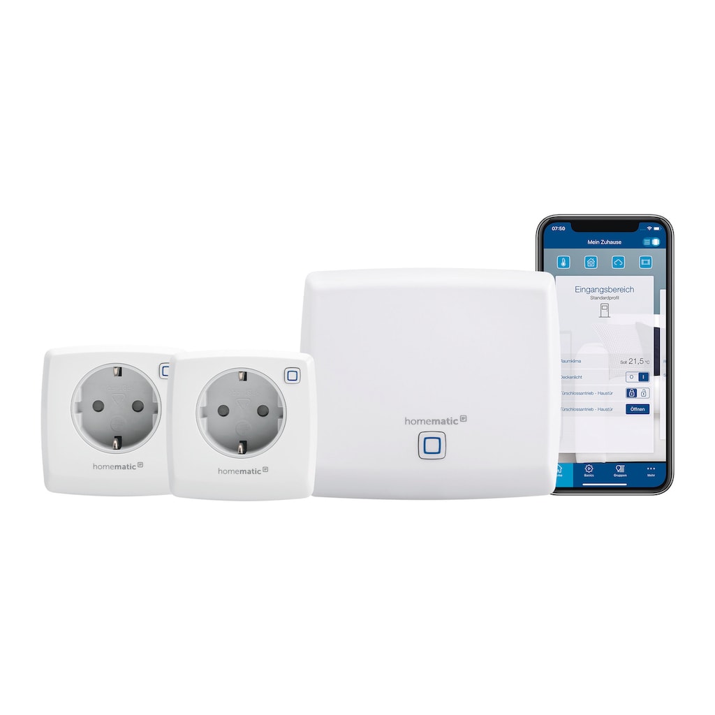 Homematic IP Smart-Home-Zubehör »Bundle Access Point + 2x Schaltsteckdosen«