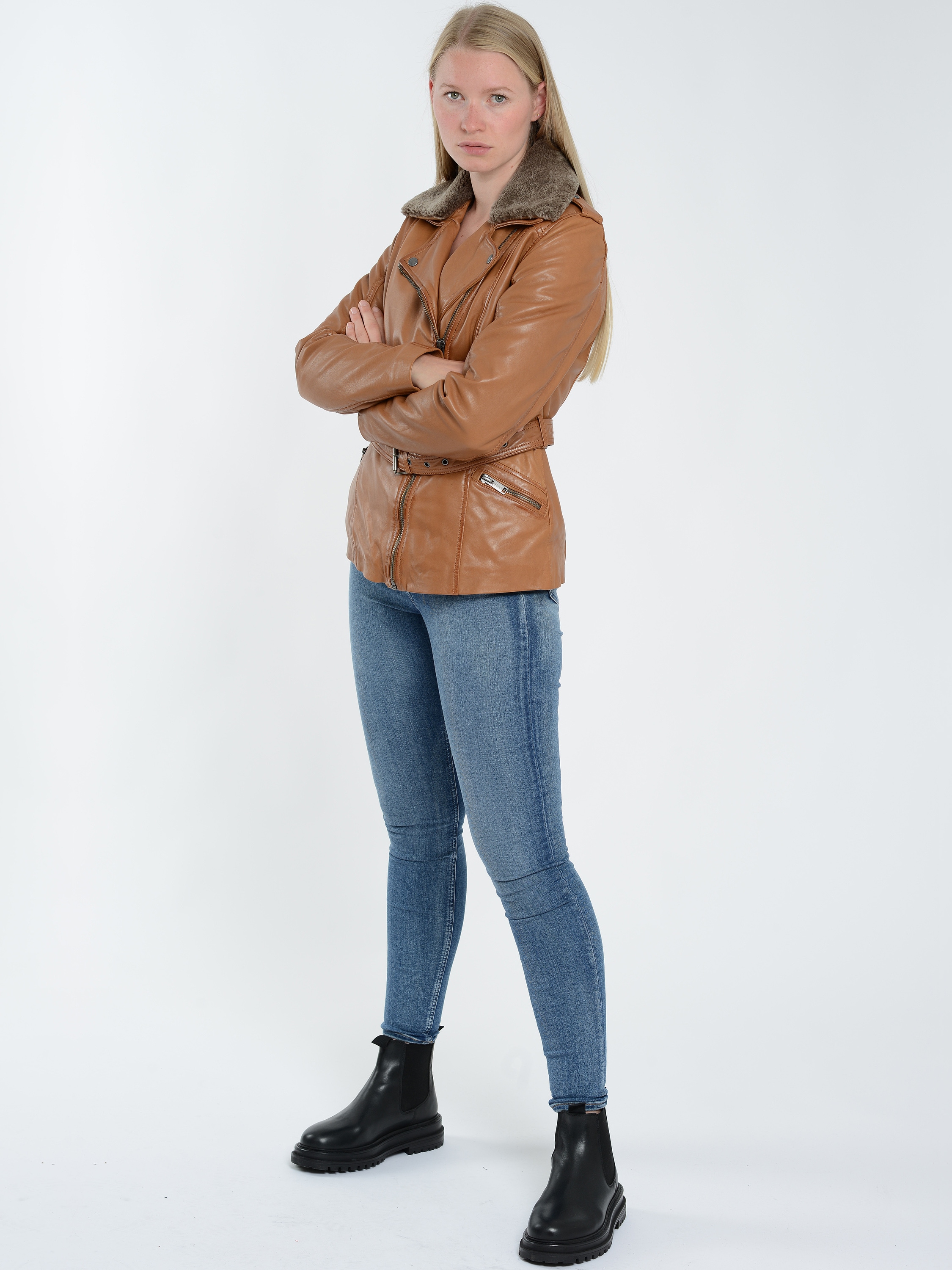 MUSTANG Bikerjacke »Lederjacke 31021540«