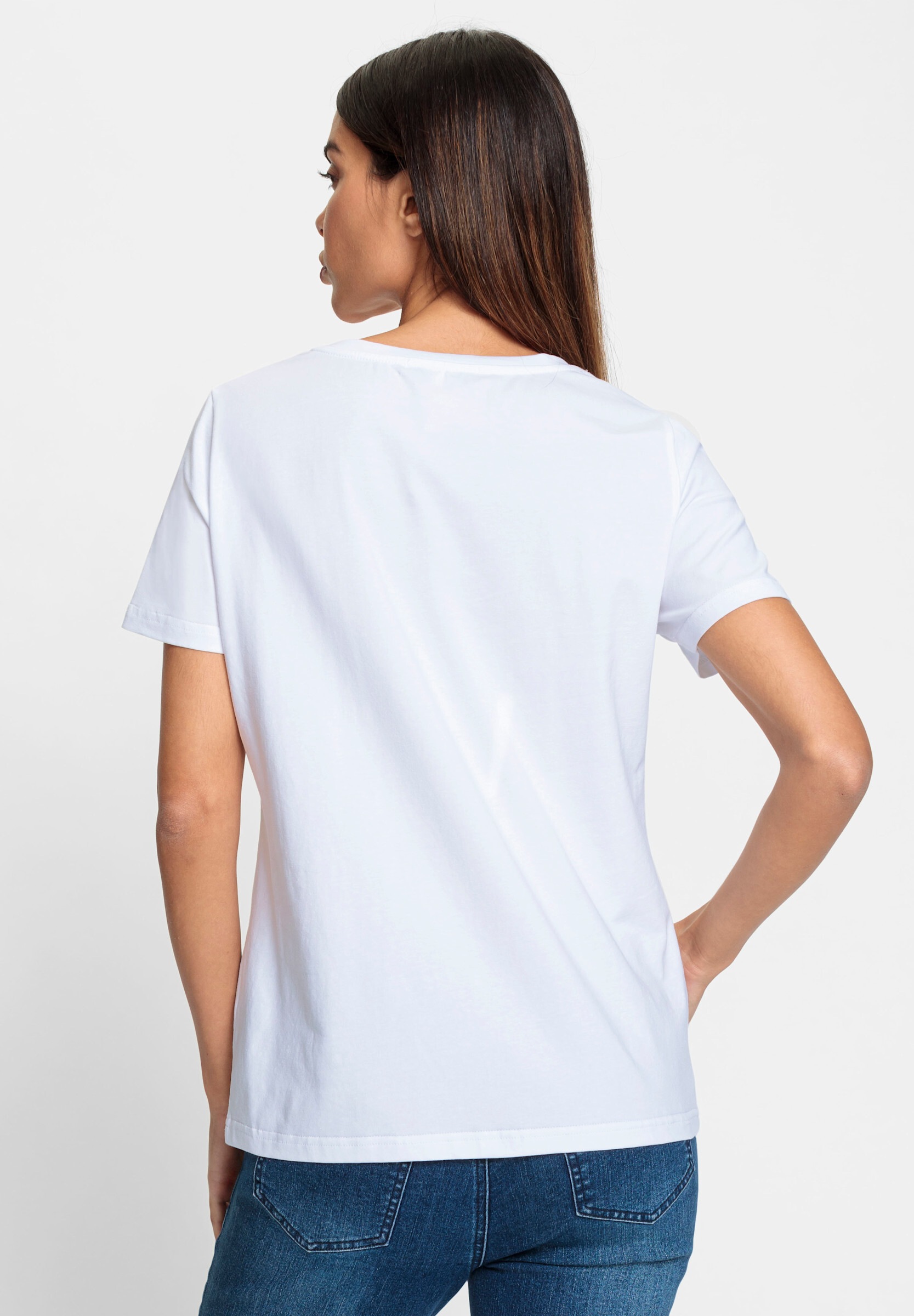 heine T-Shirt »Shirt Rundhalsshirt mit Print-Dessin«