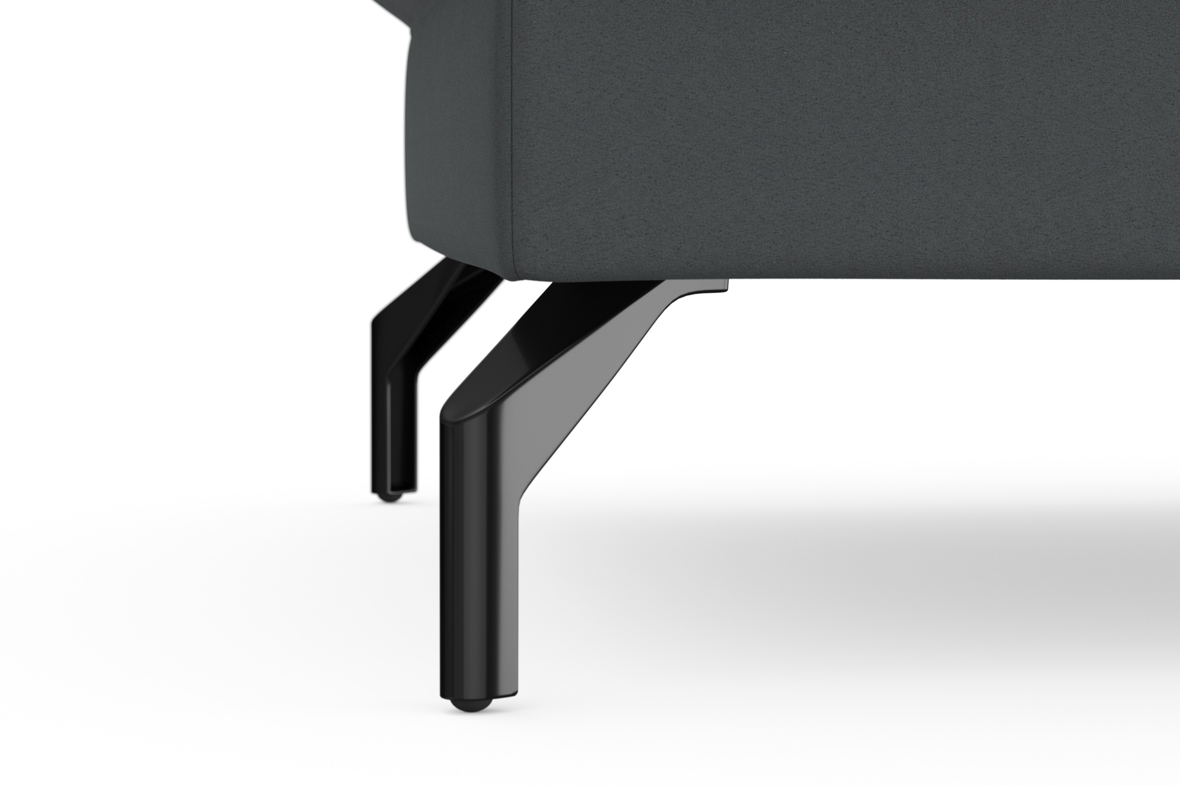 sit&more Hocker »Fashion«, inklusive Federkern, mit hochwertigen, schwarzen Metallfüßen