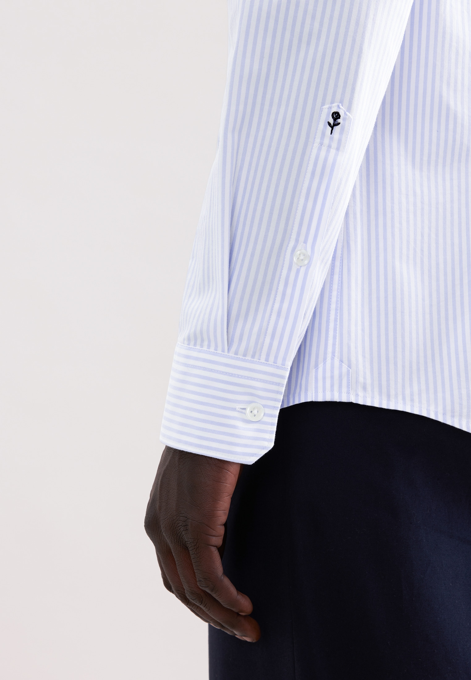 seidensticker Businesshemd Slim 1/1 Kentkragen Gestreift