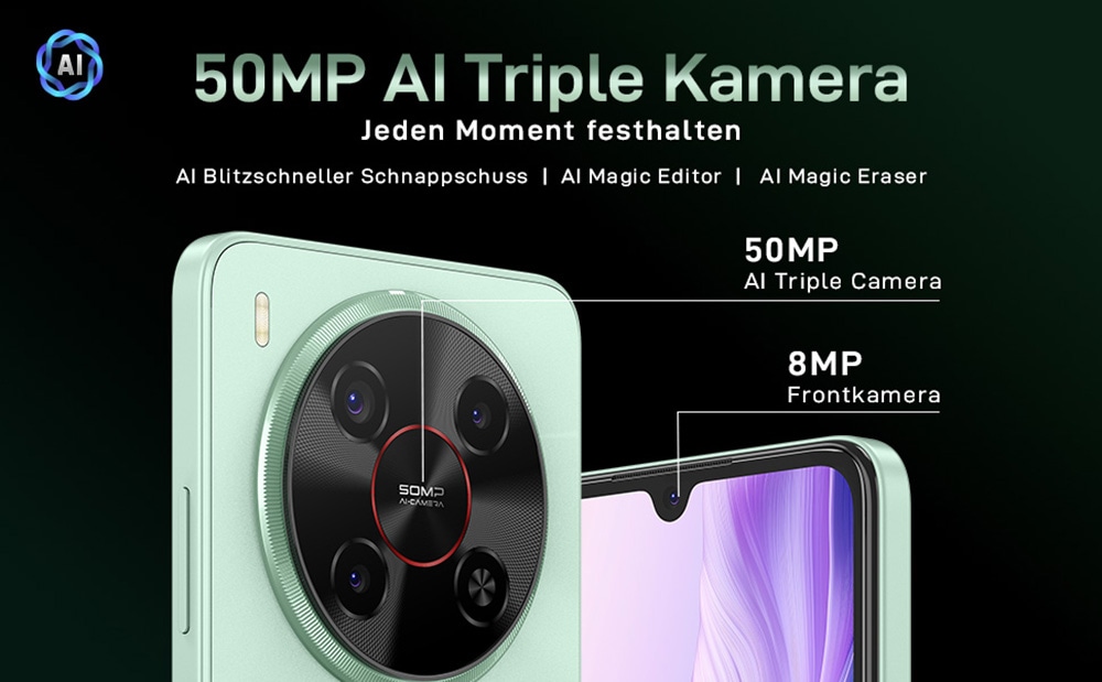 ZTE Smartphone »Blade V70 Max« Lake Green