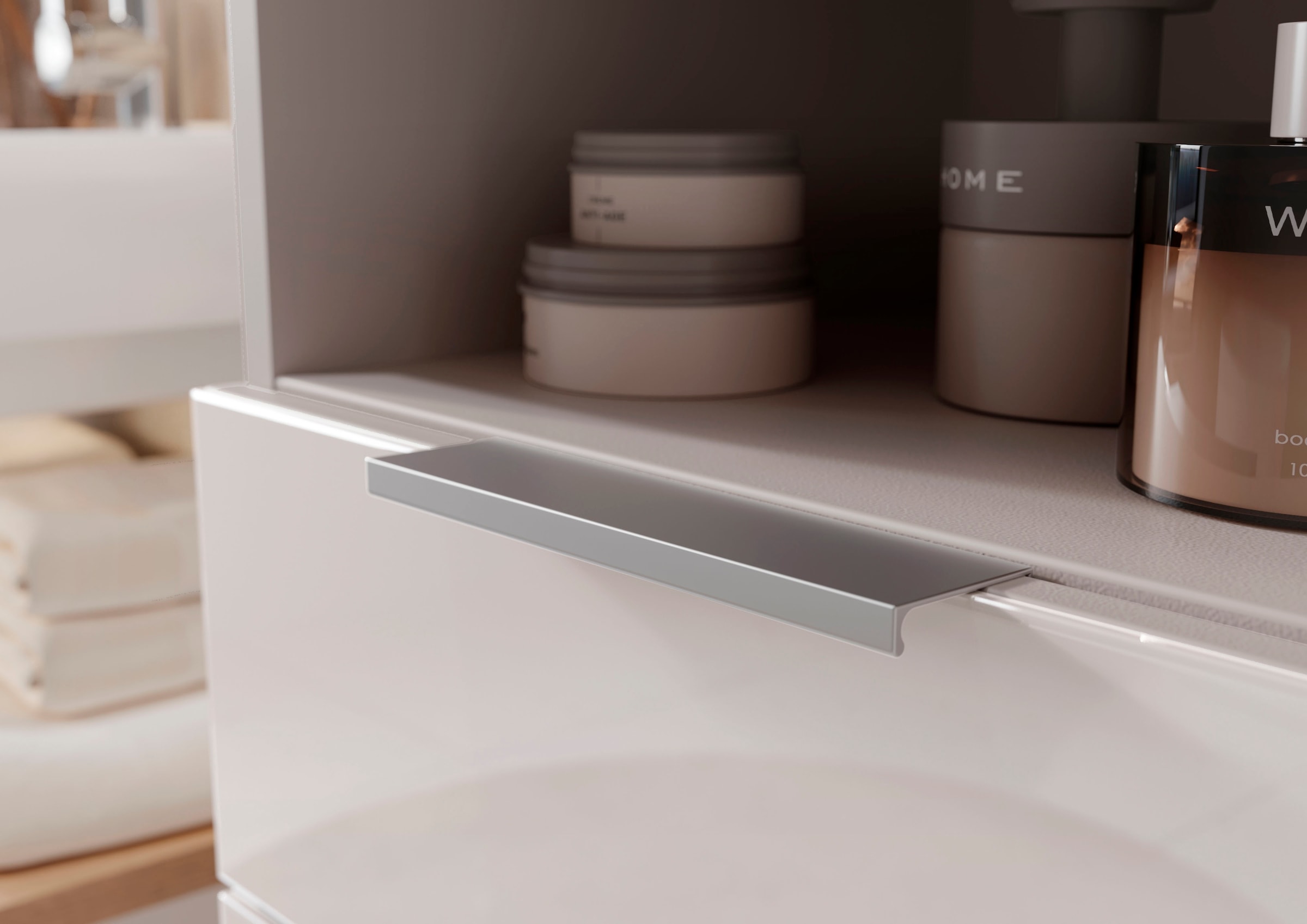 GERMANIA Midischrank »Tavira« 1 Stk. tlg. Midischrank mit Glasfronten und Selbsteinzug der Schubladen