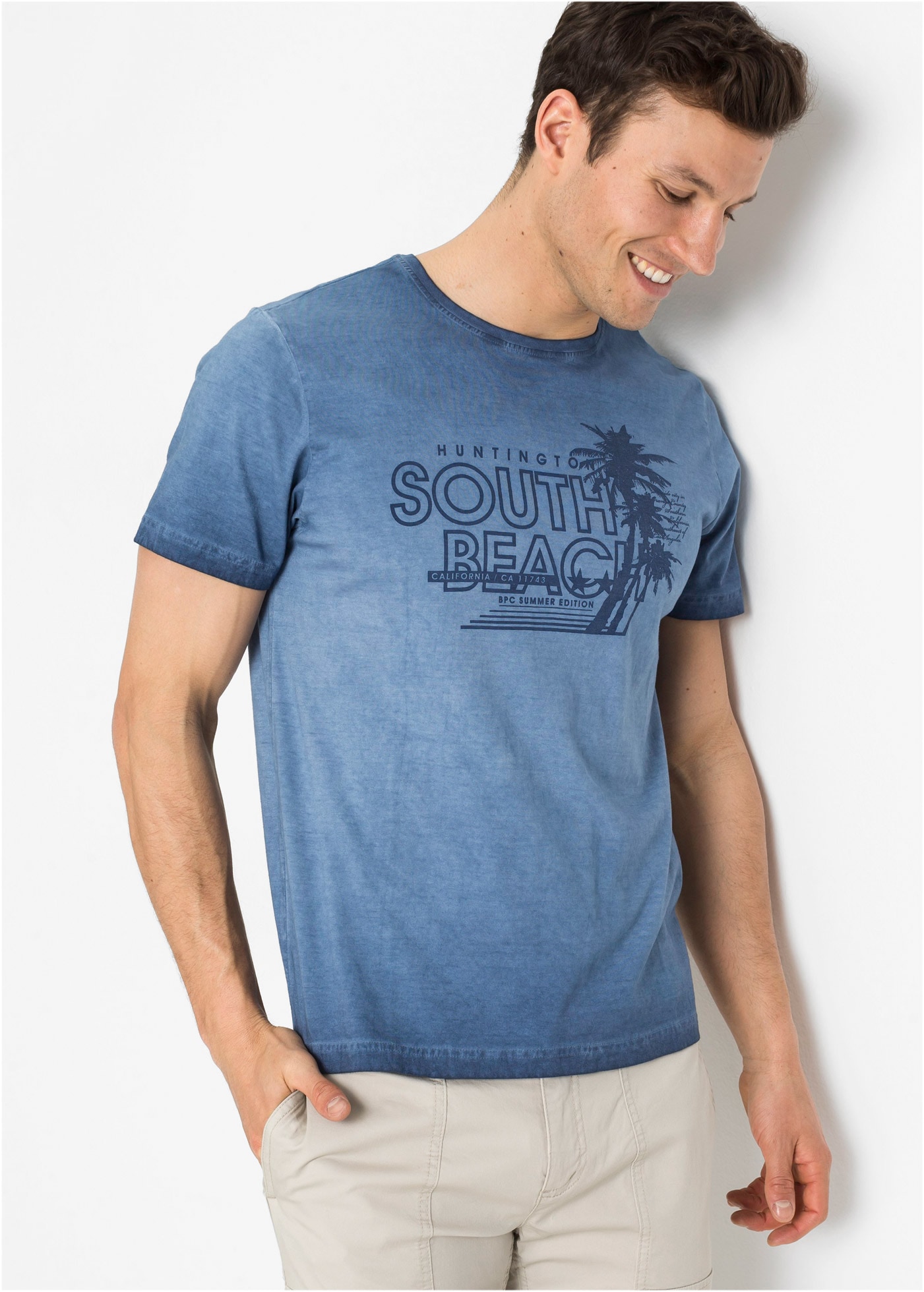 bonprix T-Shirt Regular Fit, Kurzarm, mit sommerlichem Druck