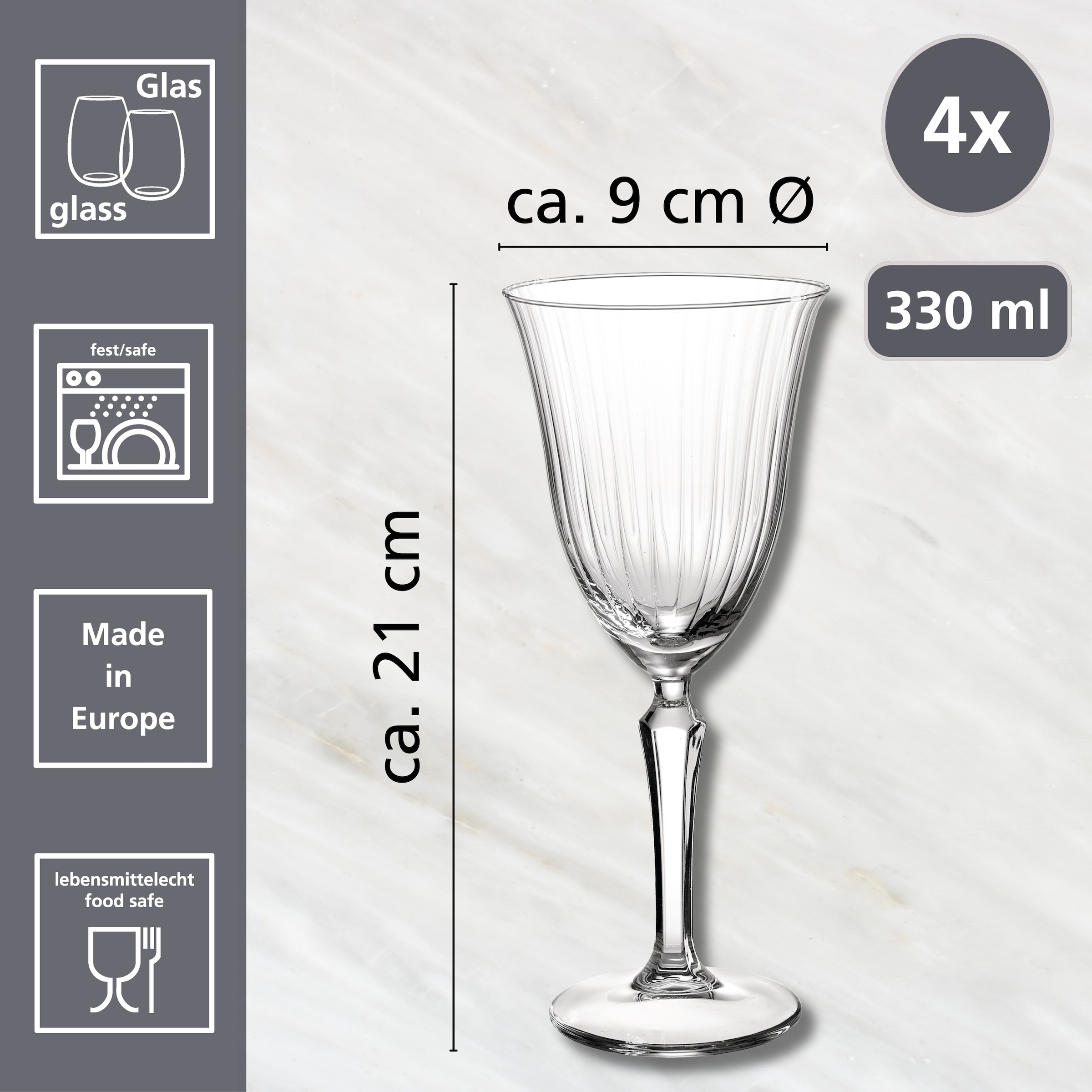 Ritzenhoff & Breker Weißweinglas »Perpetuo« 4er Set, je 330 ml