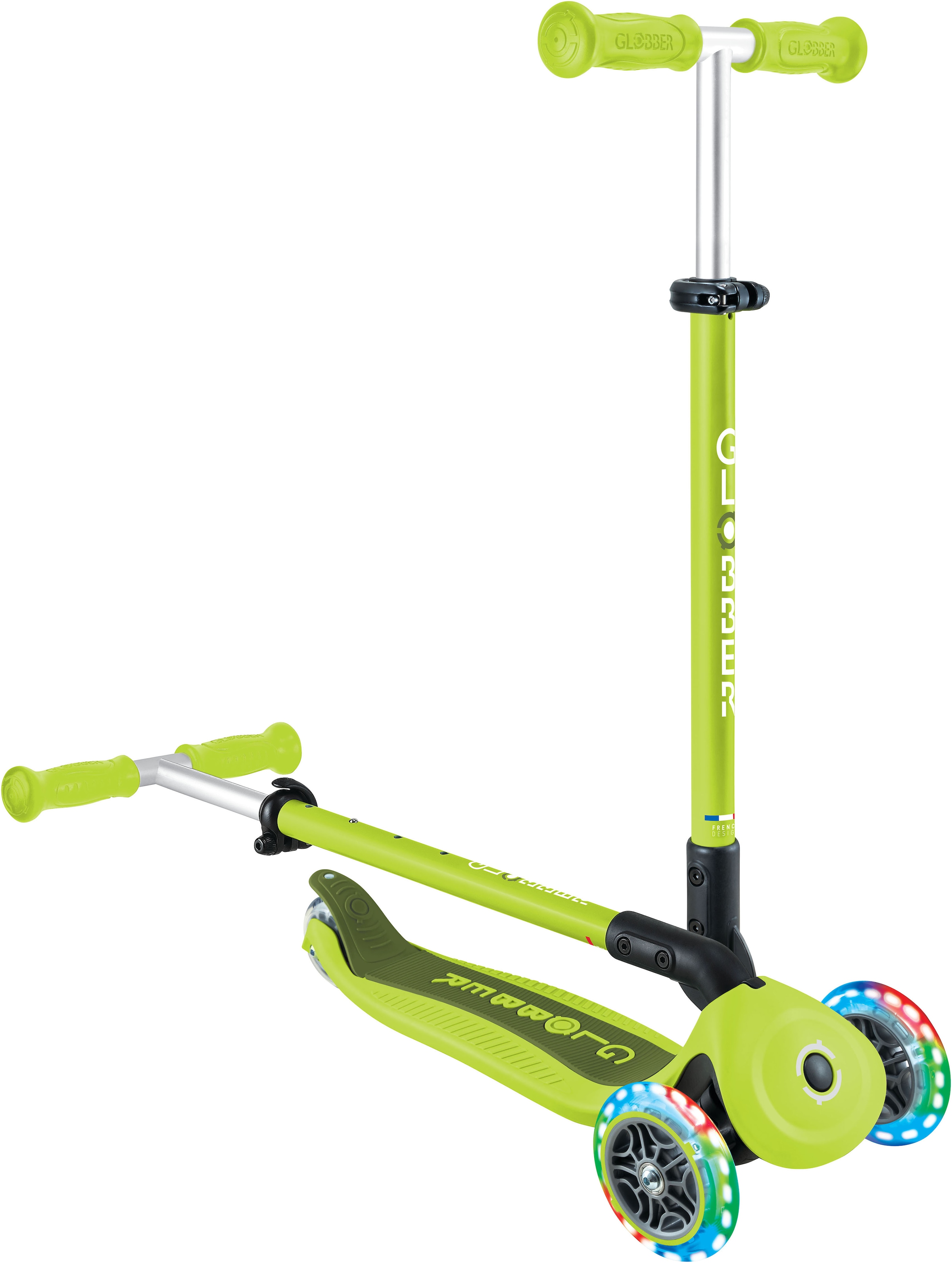 Globber Tretroller »GO-UP ACTIVE LIGHTS mit Leuchtrollen« Dreirad, Laufrad und Scooter