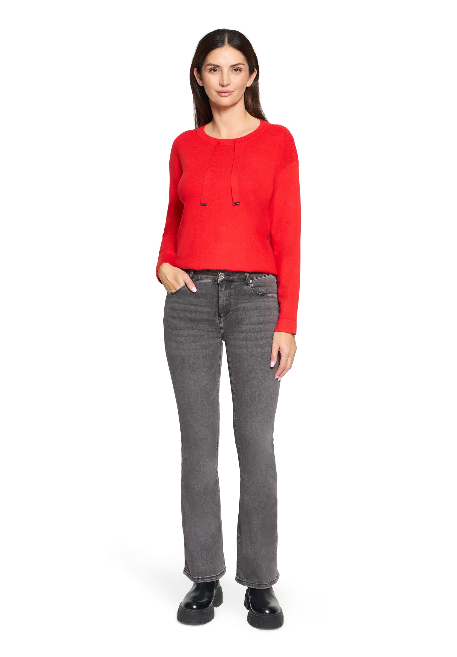 Betty Barclay Rundhalspullover »Feinstrickpullover mit Seitenschlitzen«