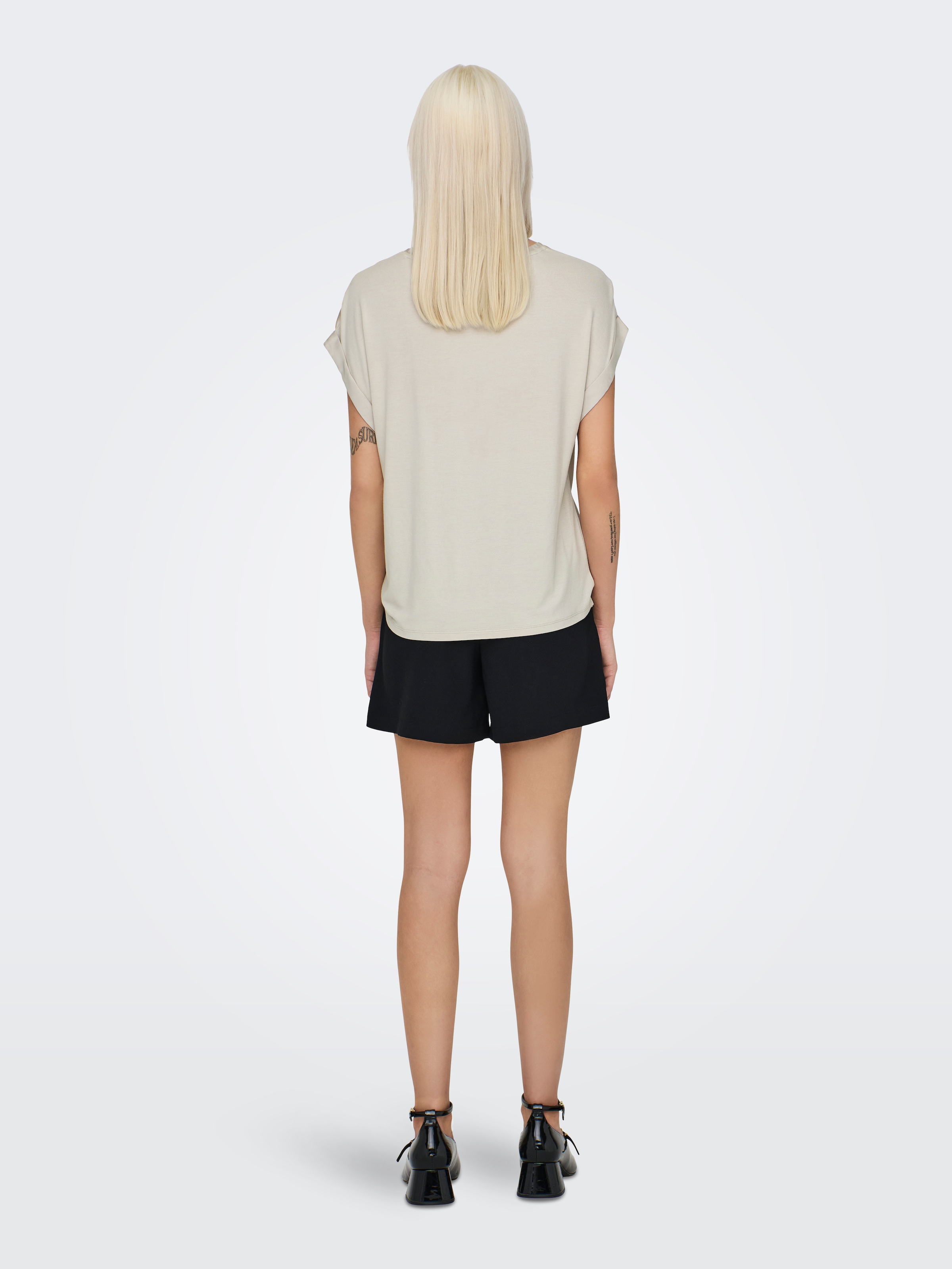 ONLY Kurzarmshirt »ONLLIEKE S/S SATIN MIX TOP WVN NOOS«