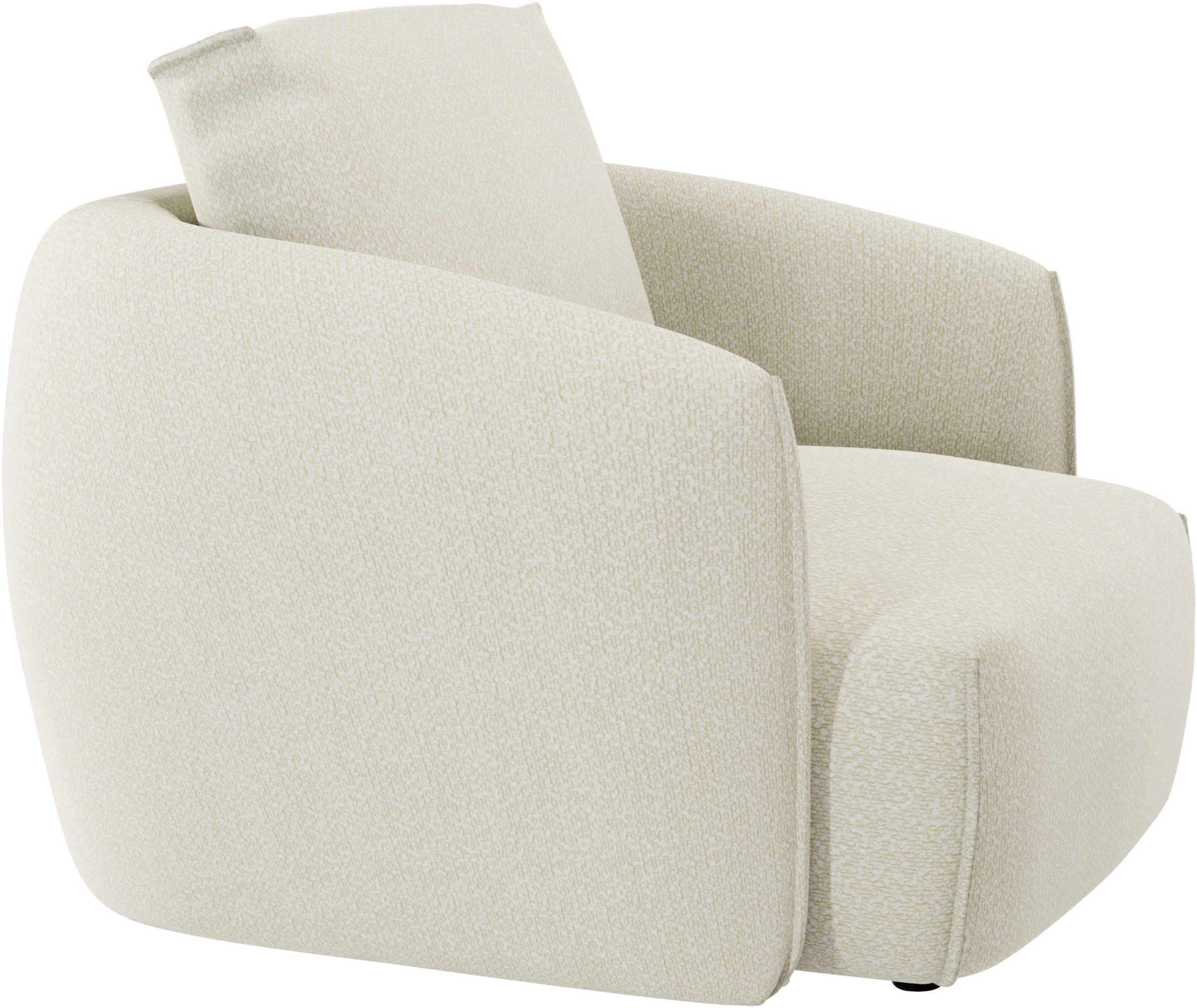 Guido Maria Kretschmer Home&Living Sessel »Shawn, Loungesessel, Designsessel mit elegant geschwungen Armlehnen«, organische Form, bequem, mit hochwertigem Bezug