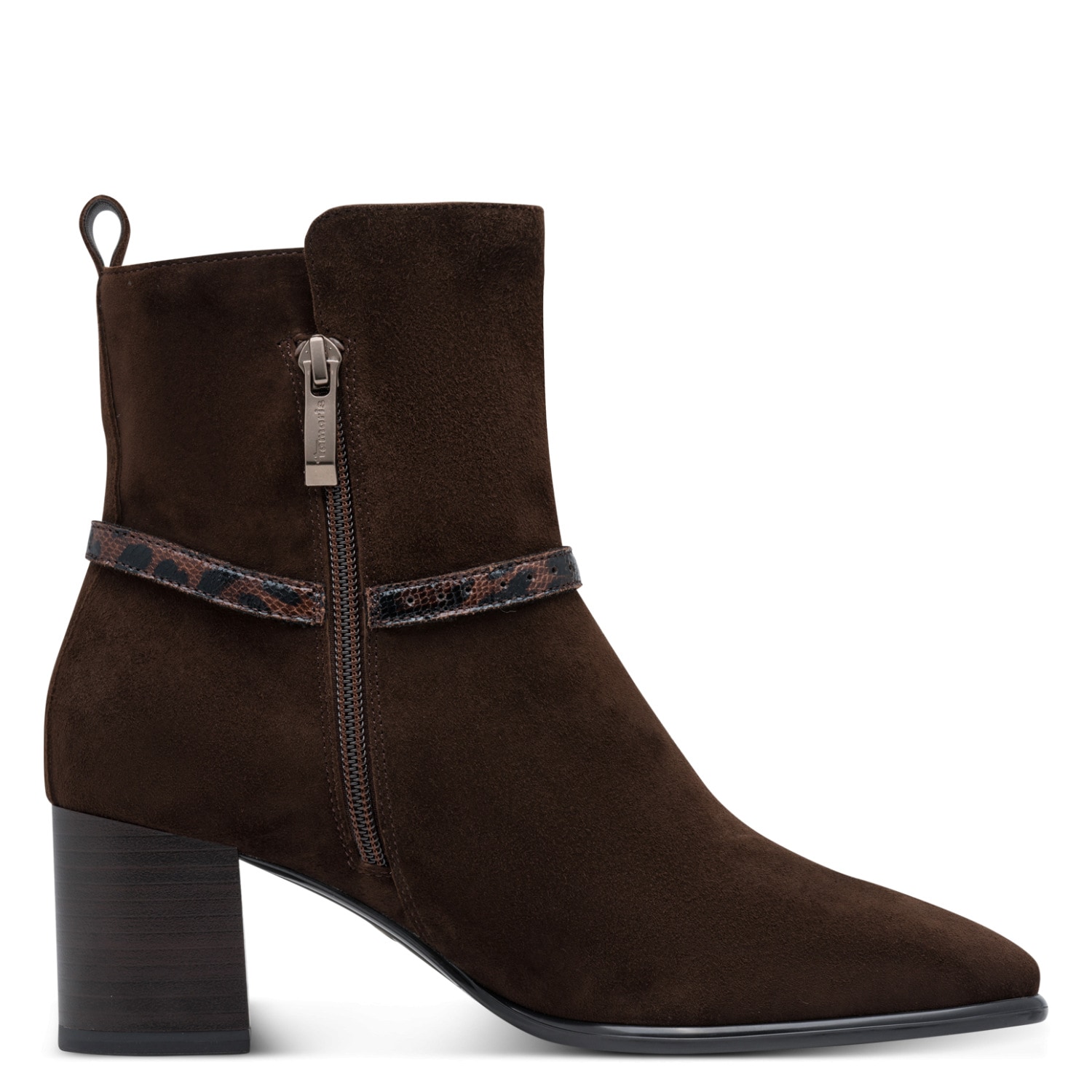 Tamaris Stiefelette  Blockabsatz, Ankleboot mit dezenter Schmuckverzierung