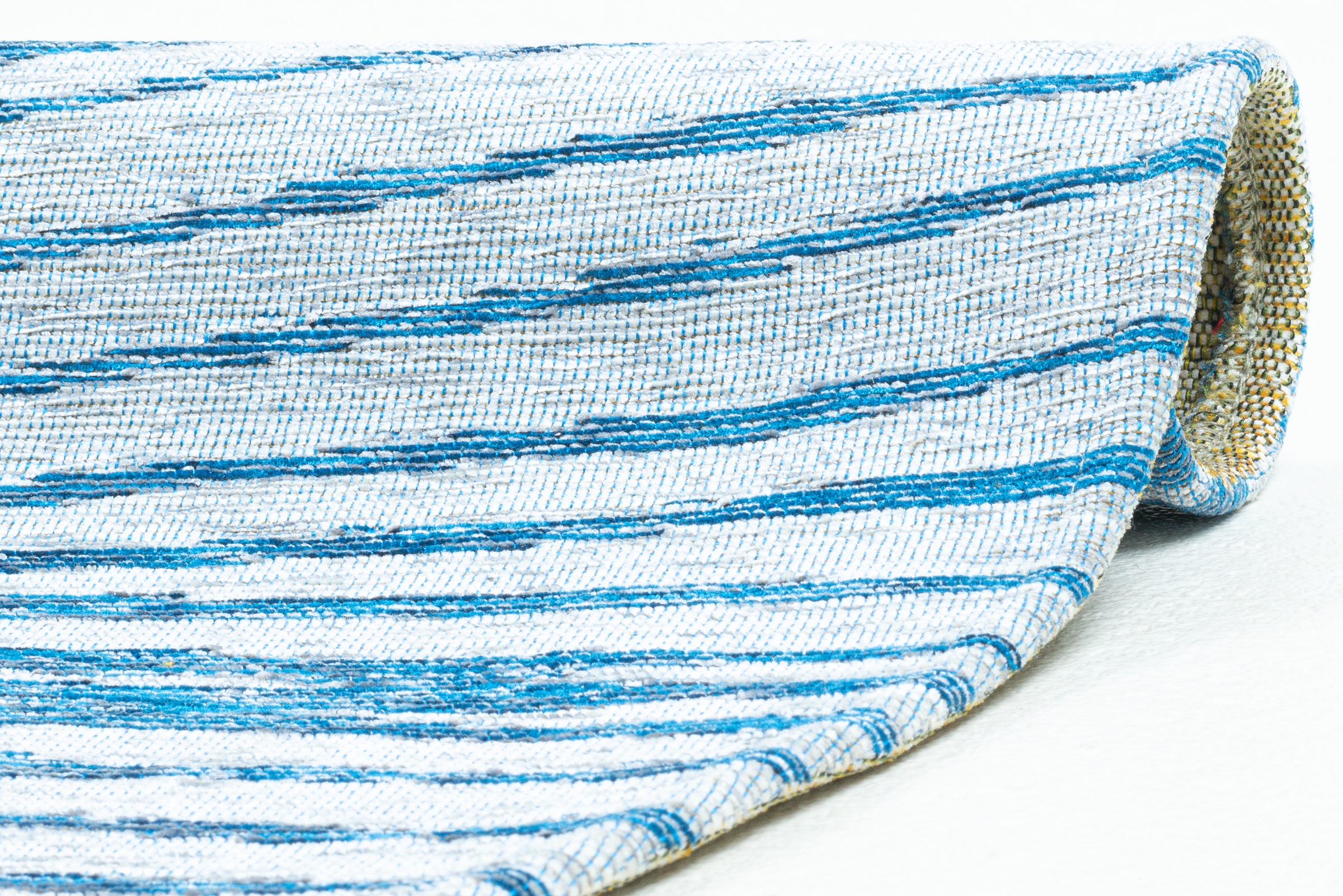 Sansibar Teppich »Keitum 007« rund 3 mm Höhe Flachgewebe, modernes Wellen Design & gekreuzte Säbel