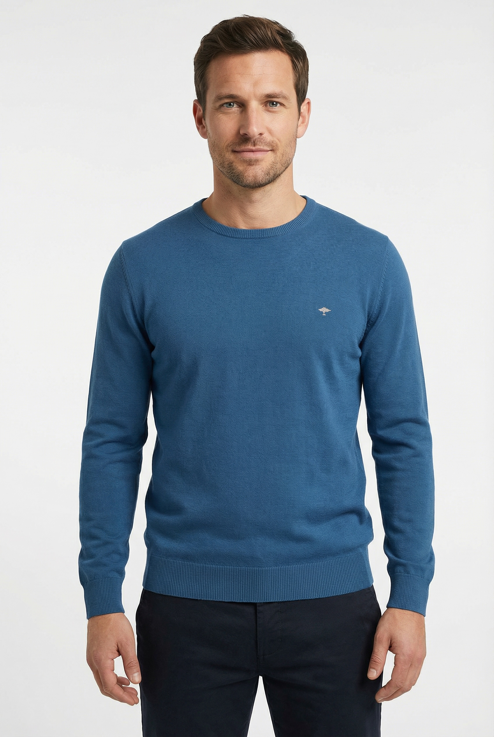 FYNCH-HATTON Strickpullover »FYNCH-HATTON Langarmpullover« mit Logostickerei