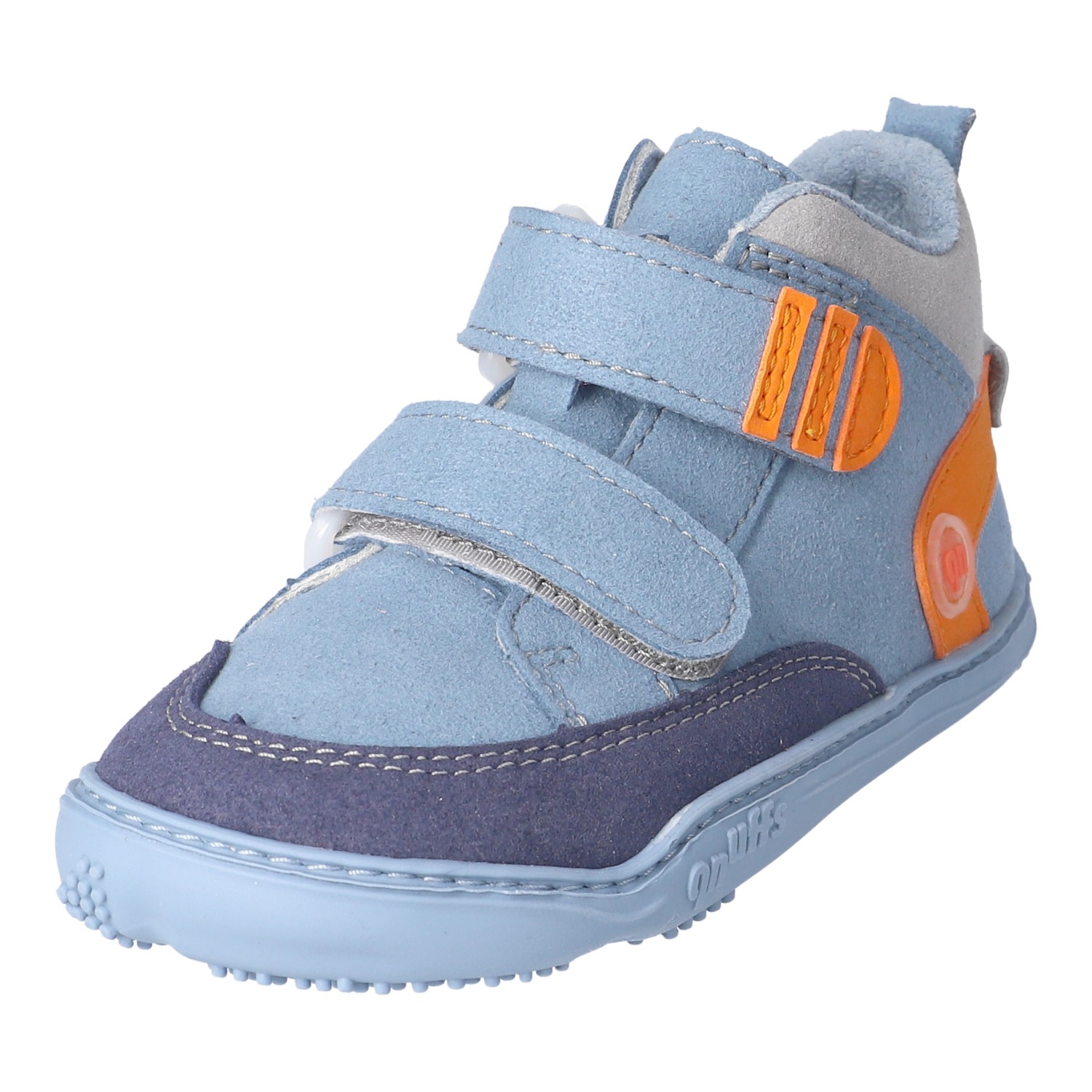qnuffs Barfußschuh »Kastanie«  Klettschuh, mit Namensschild an der Ferse, kürzbarer Klettriemen