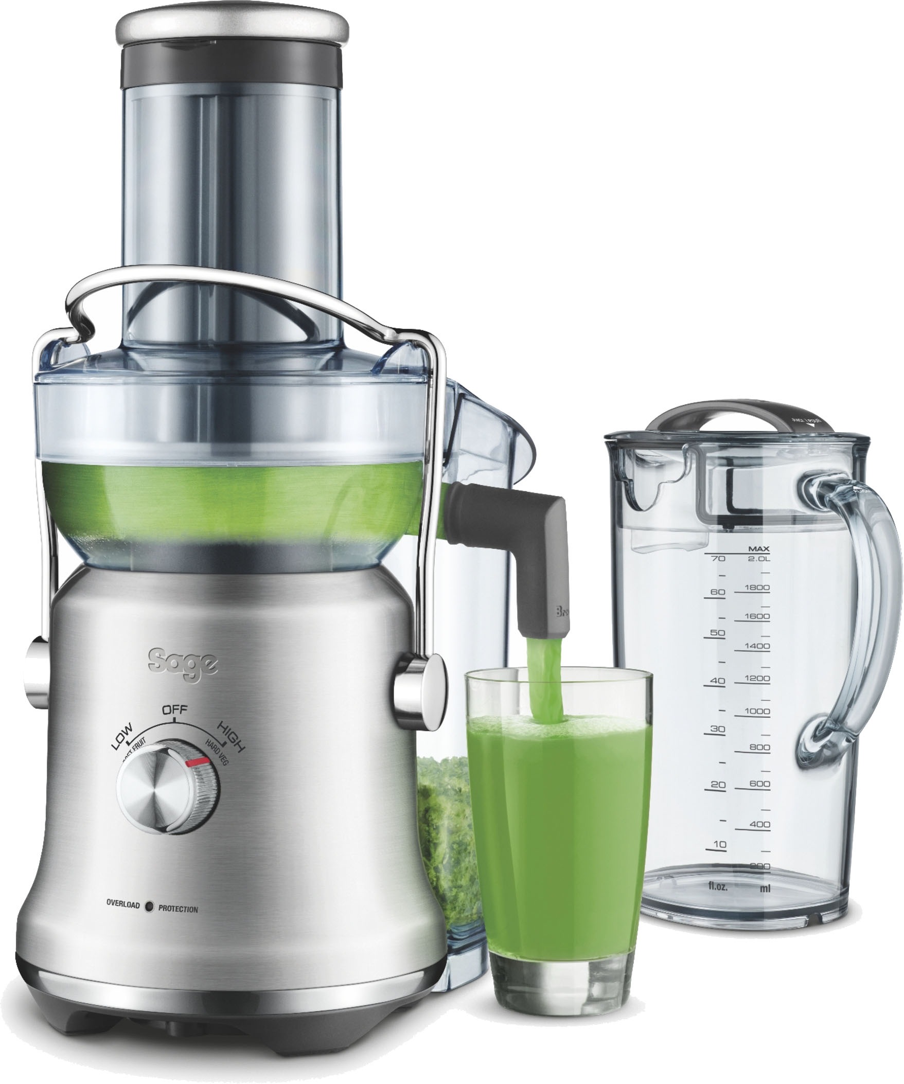 Sage Entsafter »SJE530BSS4 the Nutri Juicer Cold Plus« 1300 W Gebürstetes Edelstahlgrau in silberfarben
