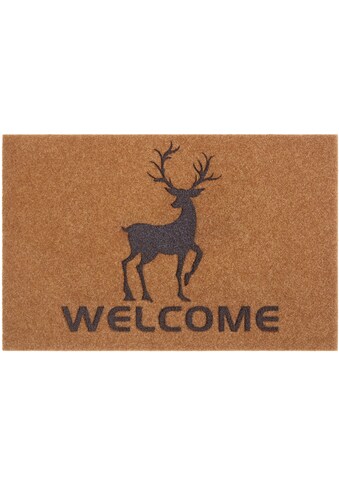 my home Fußmatte »Renntier, Welcome«, rechteckig, 10 mm Höhe, In und Outdoor geeignet,... kaufen