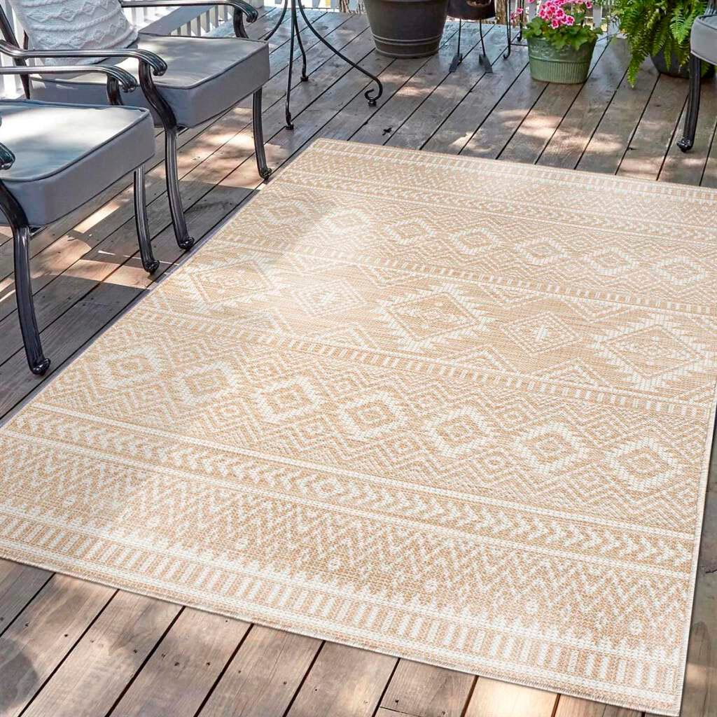 Carpet City Teppich »Palm«, rechteckig, Wetterfest & UV-beständig, für  Balkon, Terrasse, Küche, flach gewebt im OTTO-Shop | Kurzflor-Teppiche