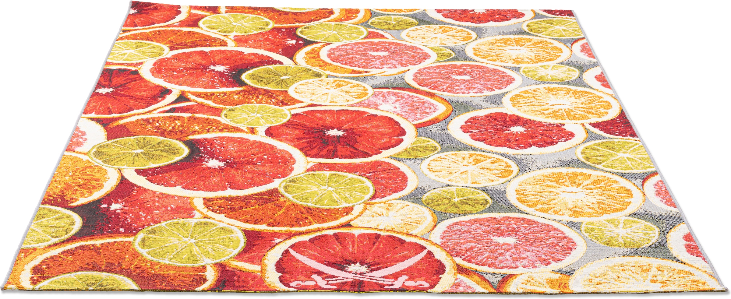 Sansibar Teppich »Rantum Beach 003« rechteckig 5 mm Höhe Flachgewebe, modernes Sommer Design, In- und Outdoor geeignet