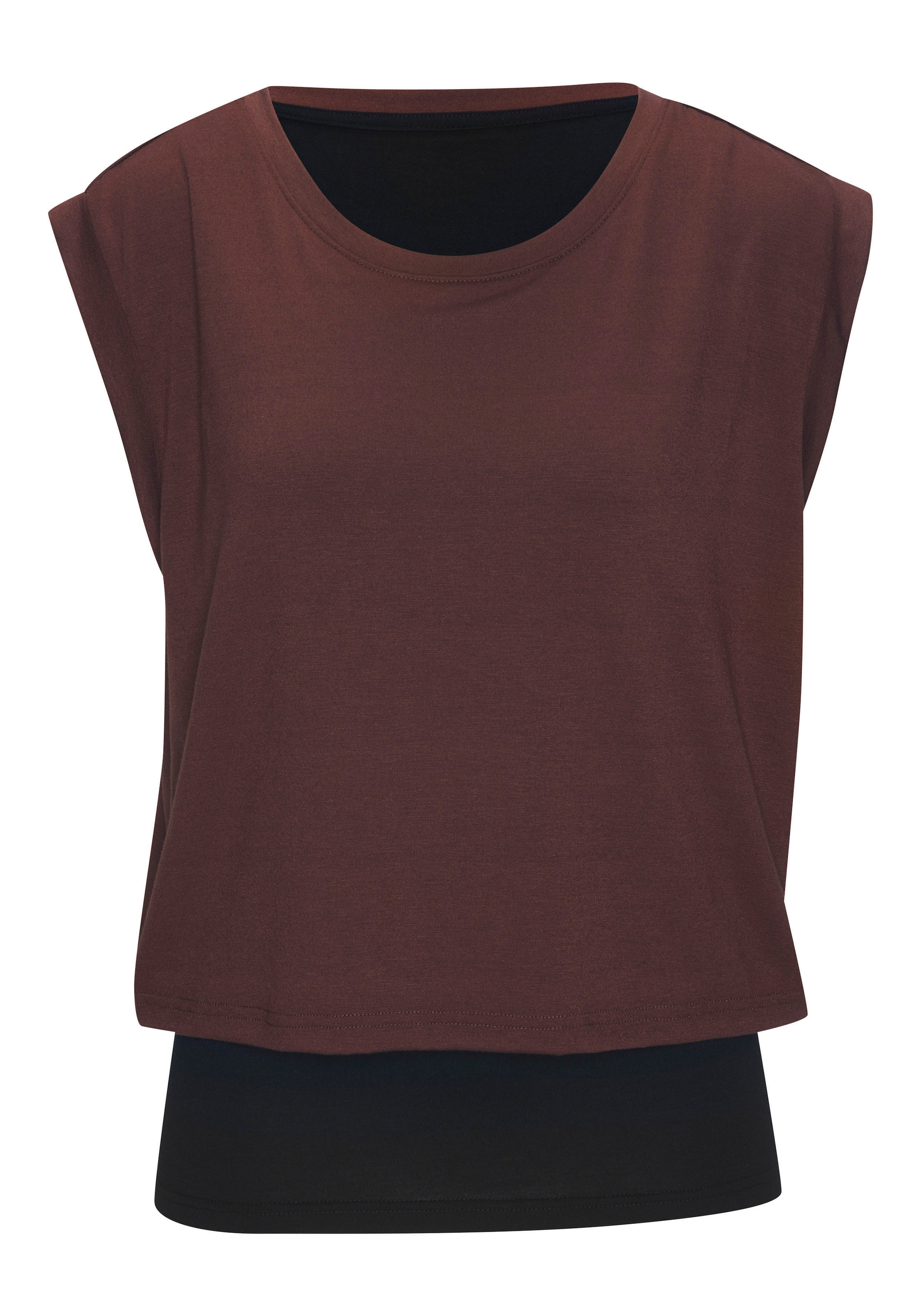 LASCANA ACTIVE 2-in-1-Shirt »Tropical« im doppellagigen Look