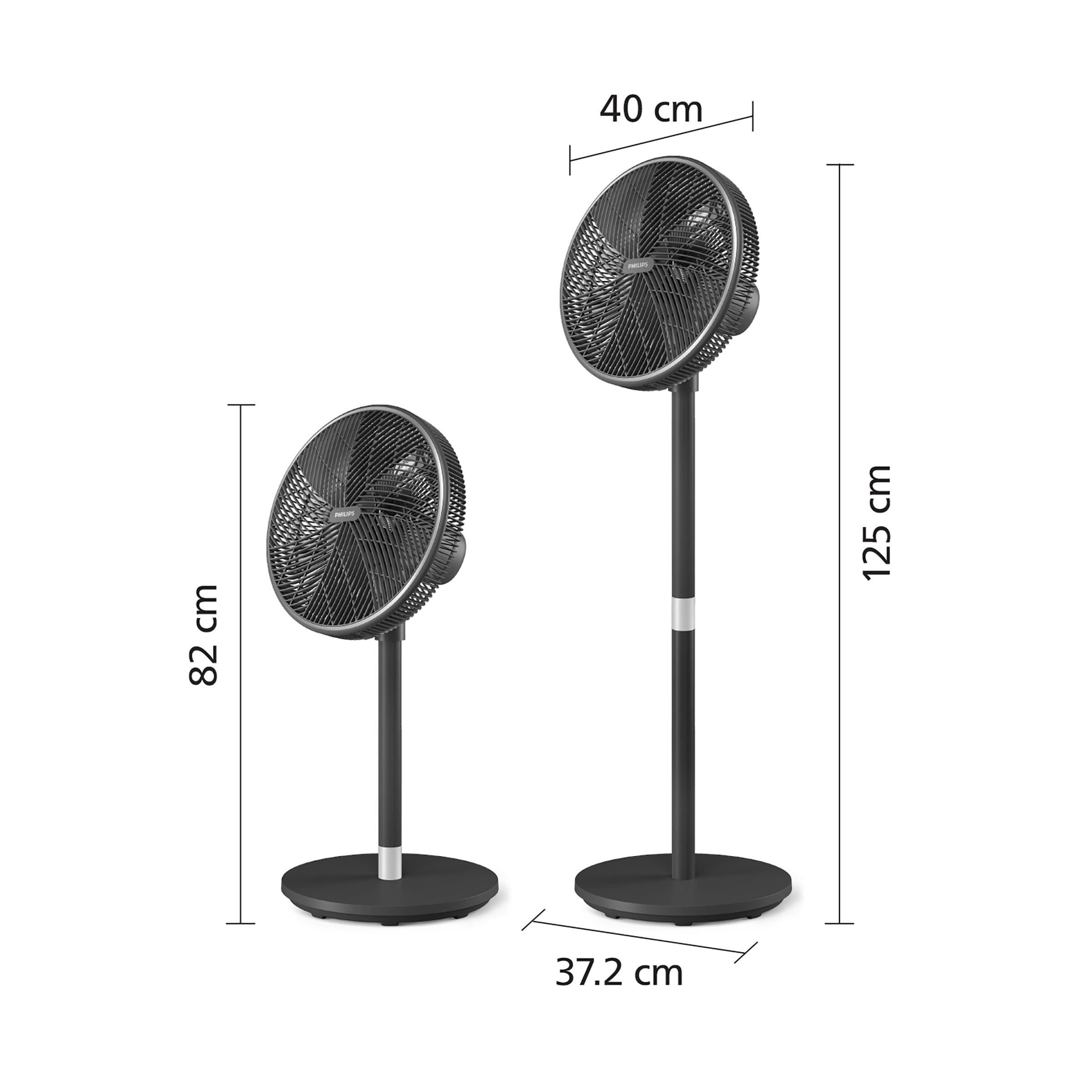 Philips Standventilator »CX3550/01 Serie 3000, mit extrem leiser SilentWings-Technologie, 23 dB«, 2-in-1-Tisch- & Standventilator, neig- & drehbar, mit App-Steuerung