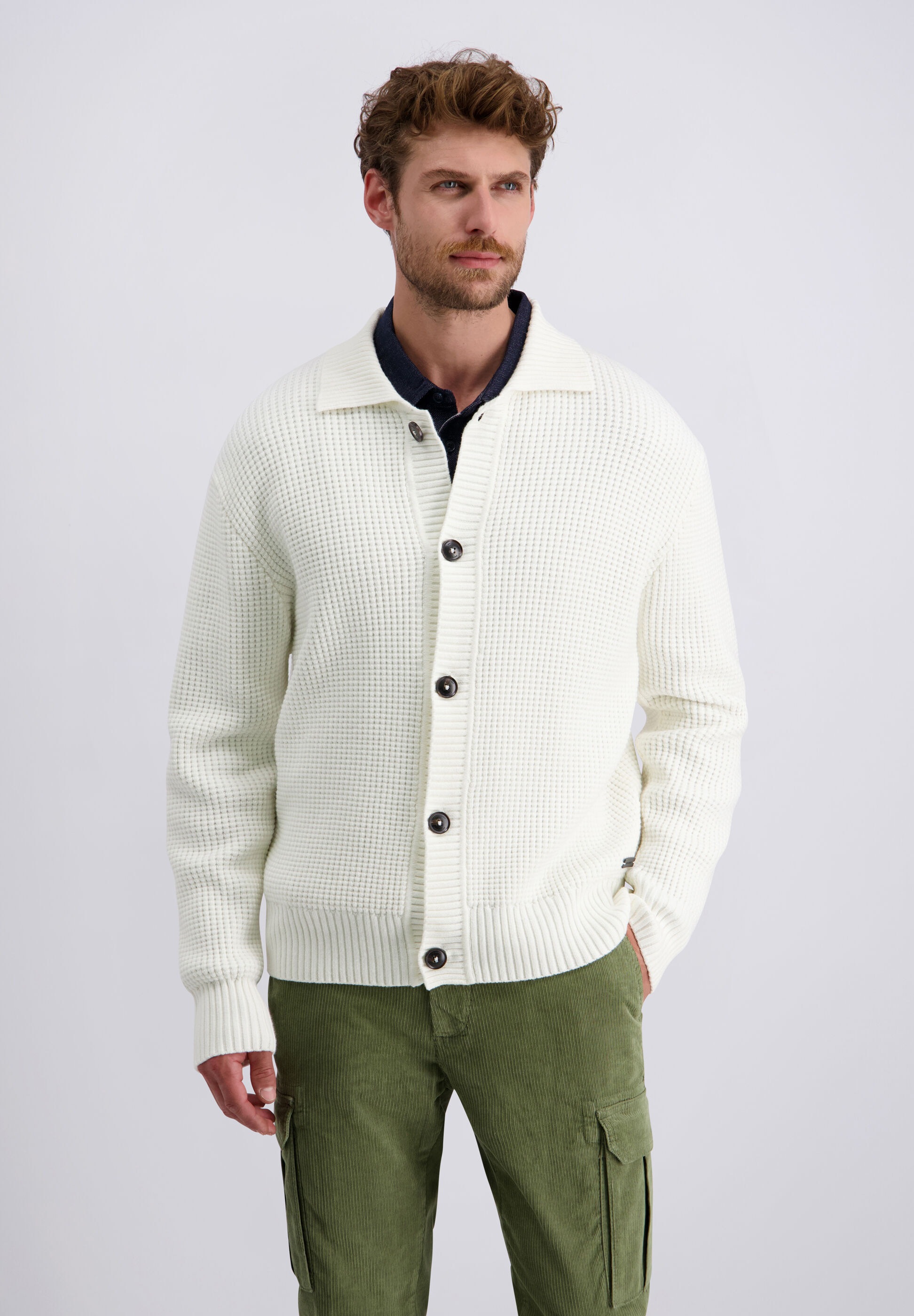 Pierre Cardin Strickjacke »Pierre Cardin Strickjacke« mit Polo-Kragen