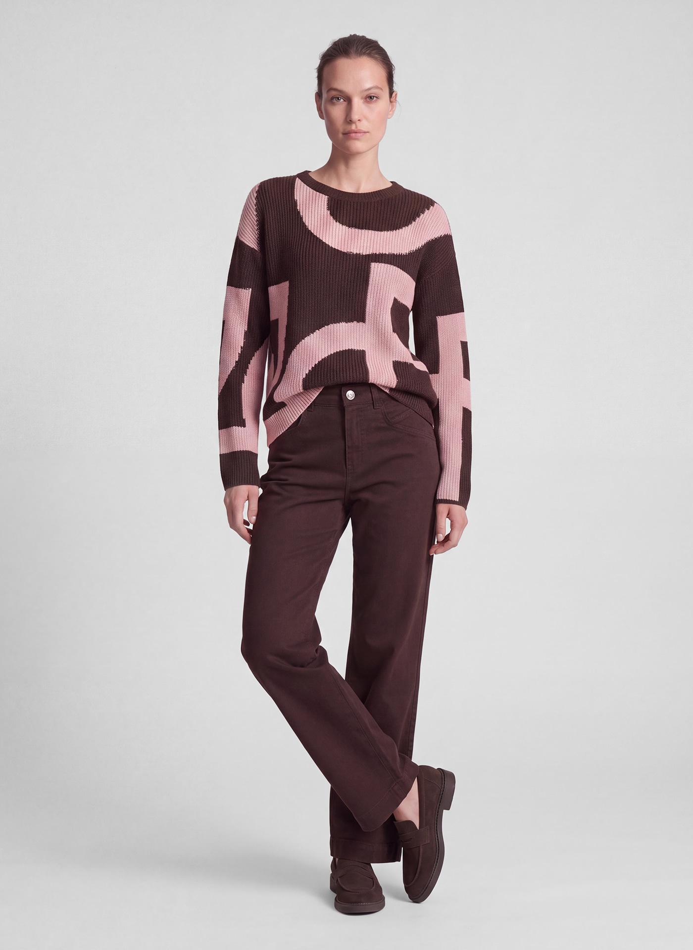 Rabe Strickpullover mit grafischem Muster