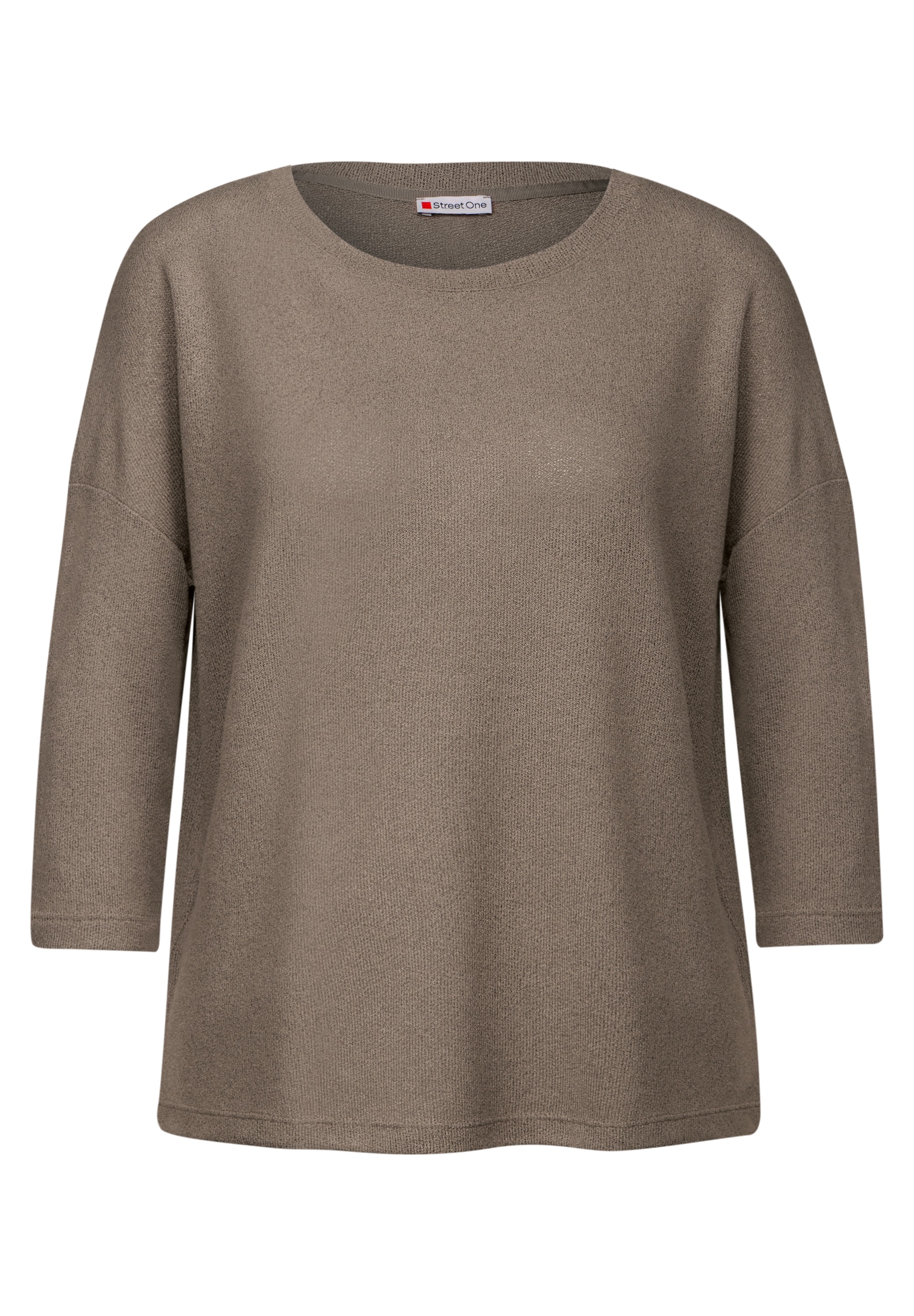 STREET ONE T-Shirt, 3/4-Arm und im Strick-Look