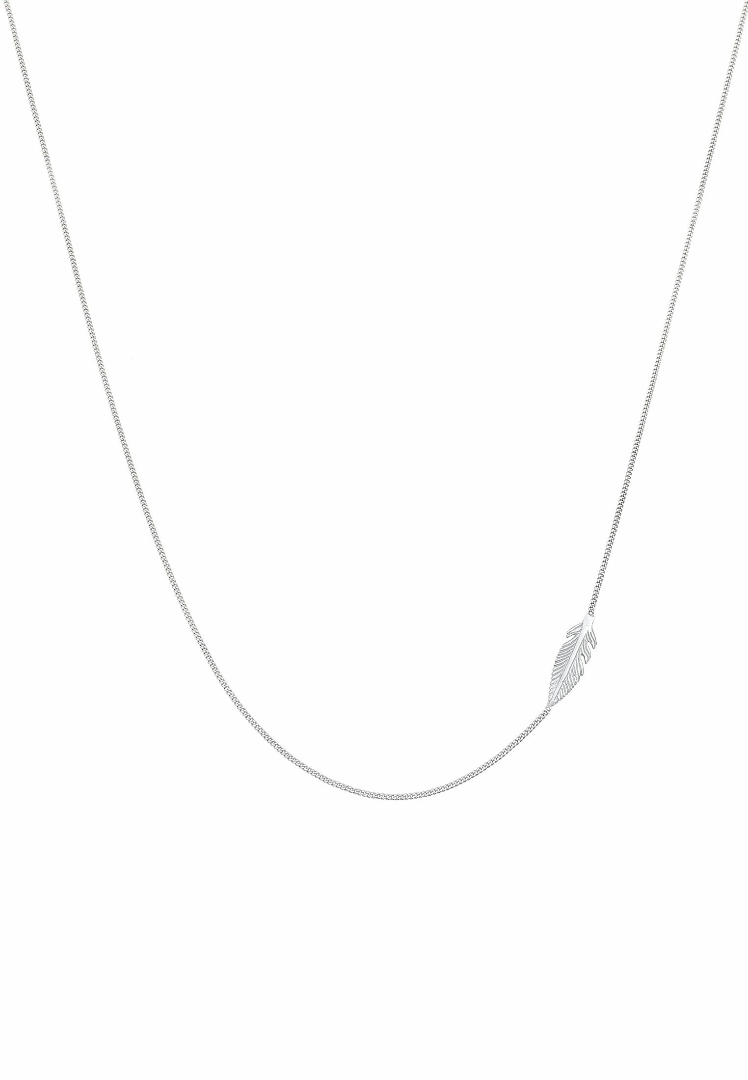 Elli Kette mit Anhänger »Halskette Feder Boho Symbol 925 Silber«