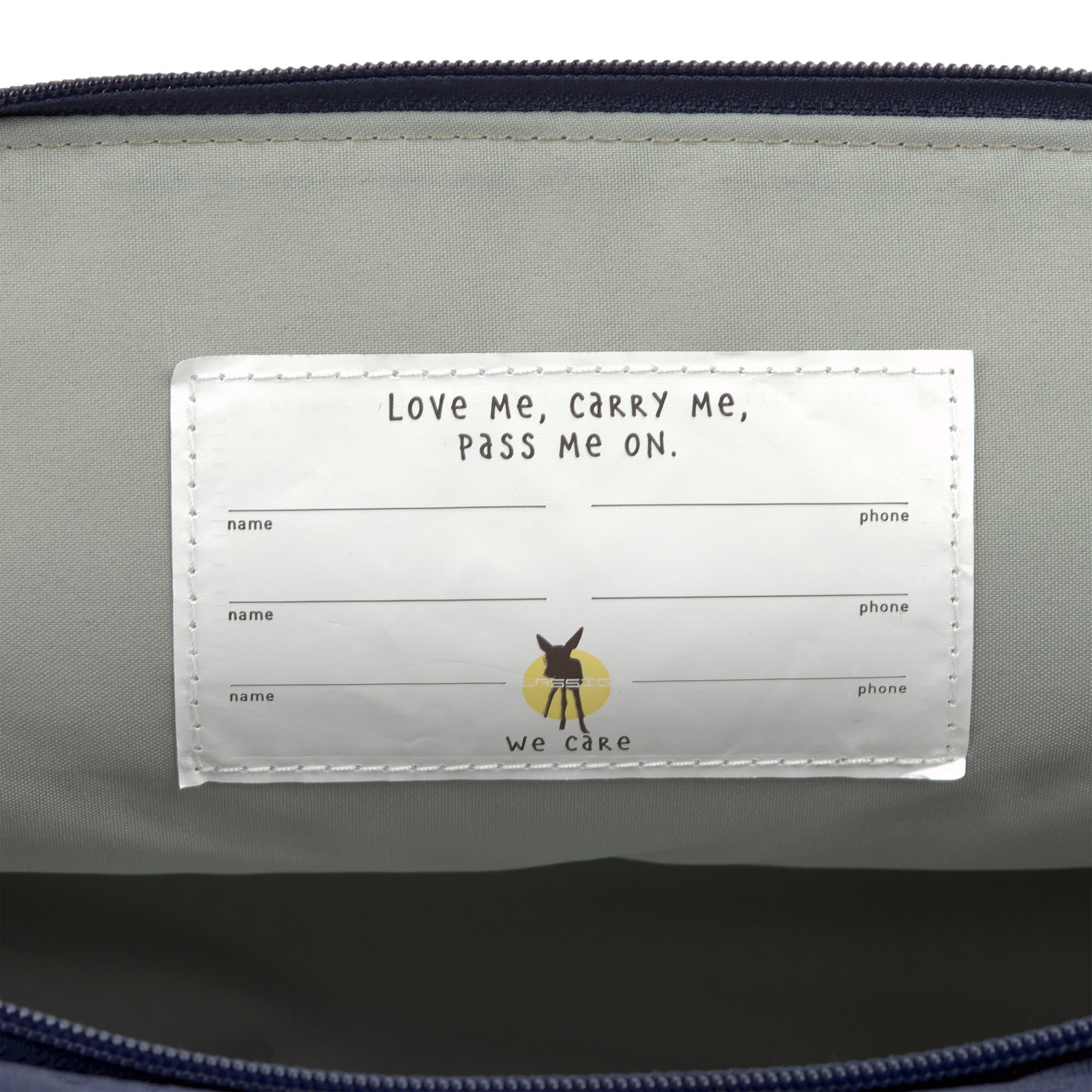 LÄSSIG Kinderrucksack »Little Gang, Medium Rolltop Backpack, navy« Reflektoren aus recycelten PET-Flaschen