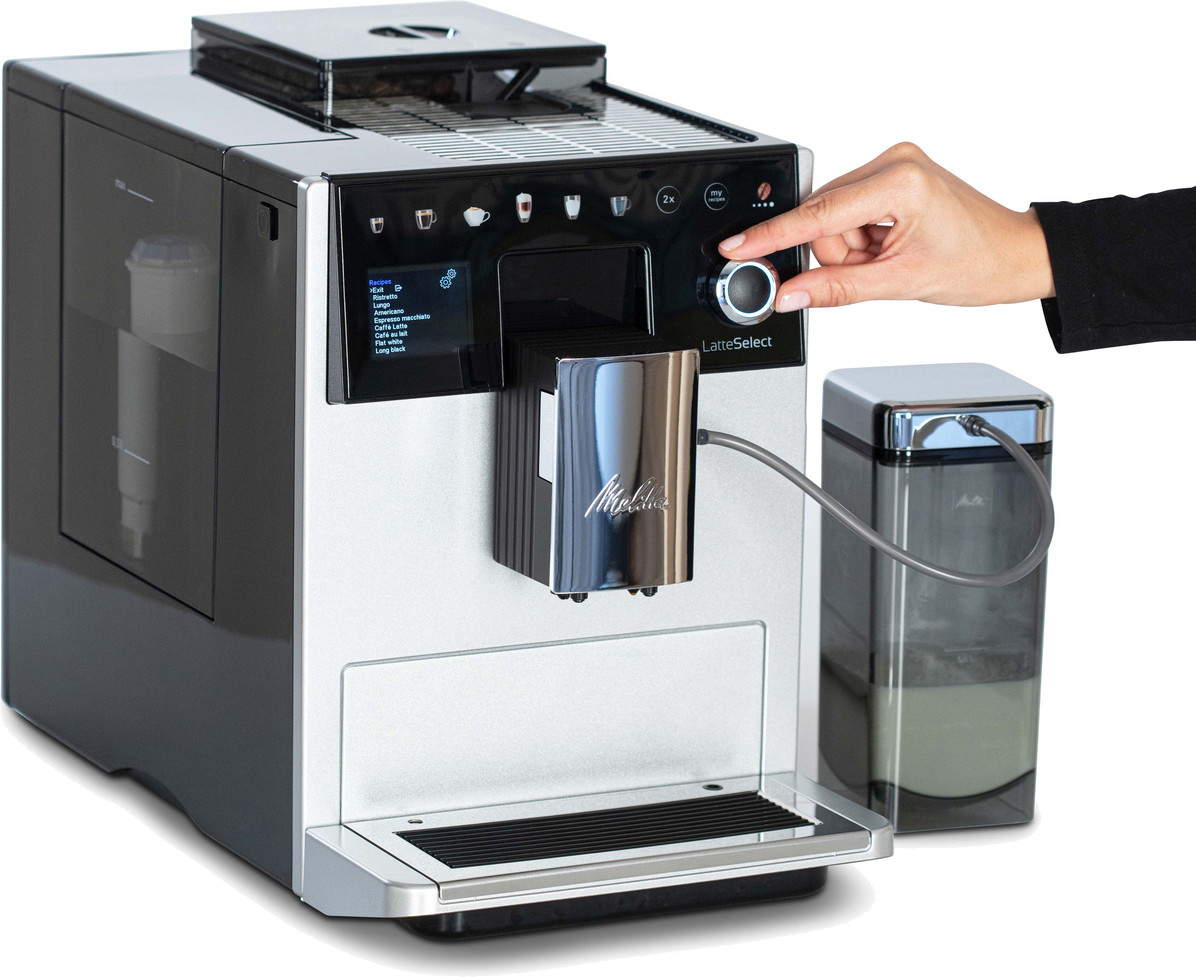 Melitta Kaffeevollautomat & 12 Latte »CI Mahlwerk 630-201«, Benutzerprofile, Select 6 Kaffeekreationen Touch® bei jetzt flüsterleises F OTTO