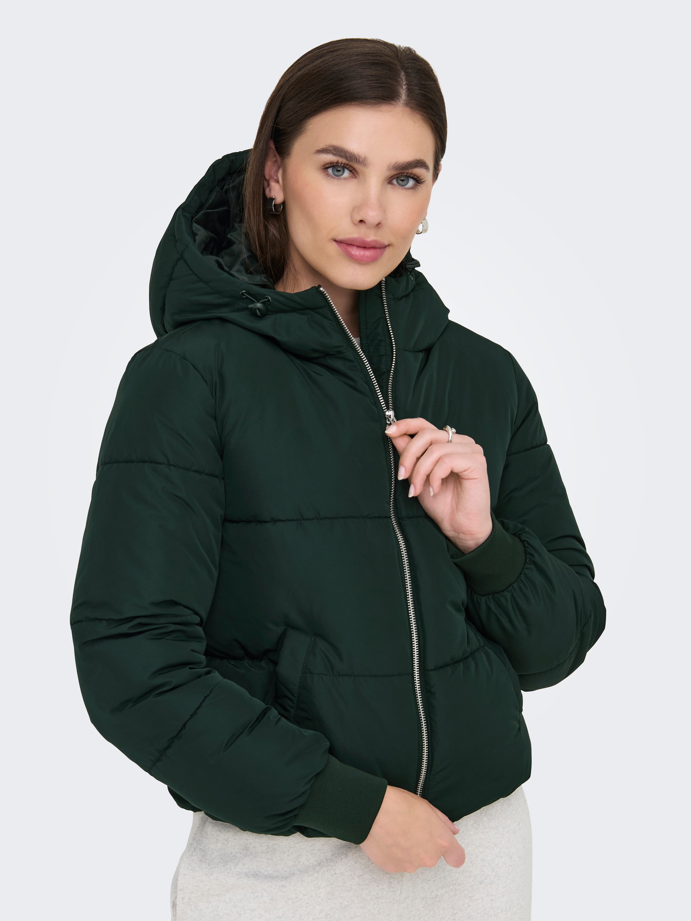 JDY Steppjacke »JDYNEWERICA LIFE SHORT HOOD JKT OTW NOOS«, mit Kapuze