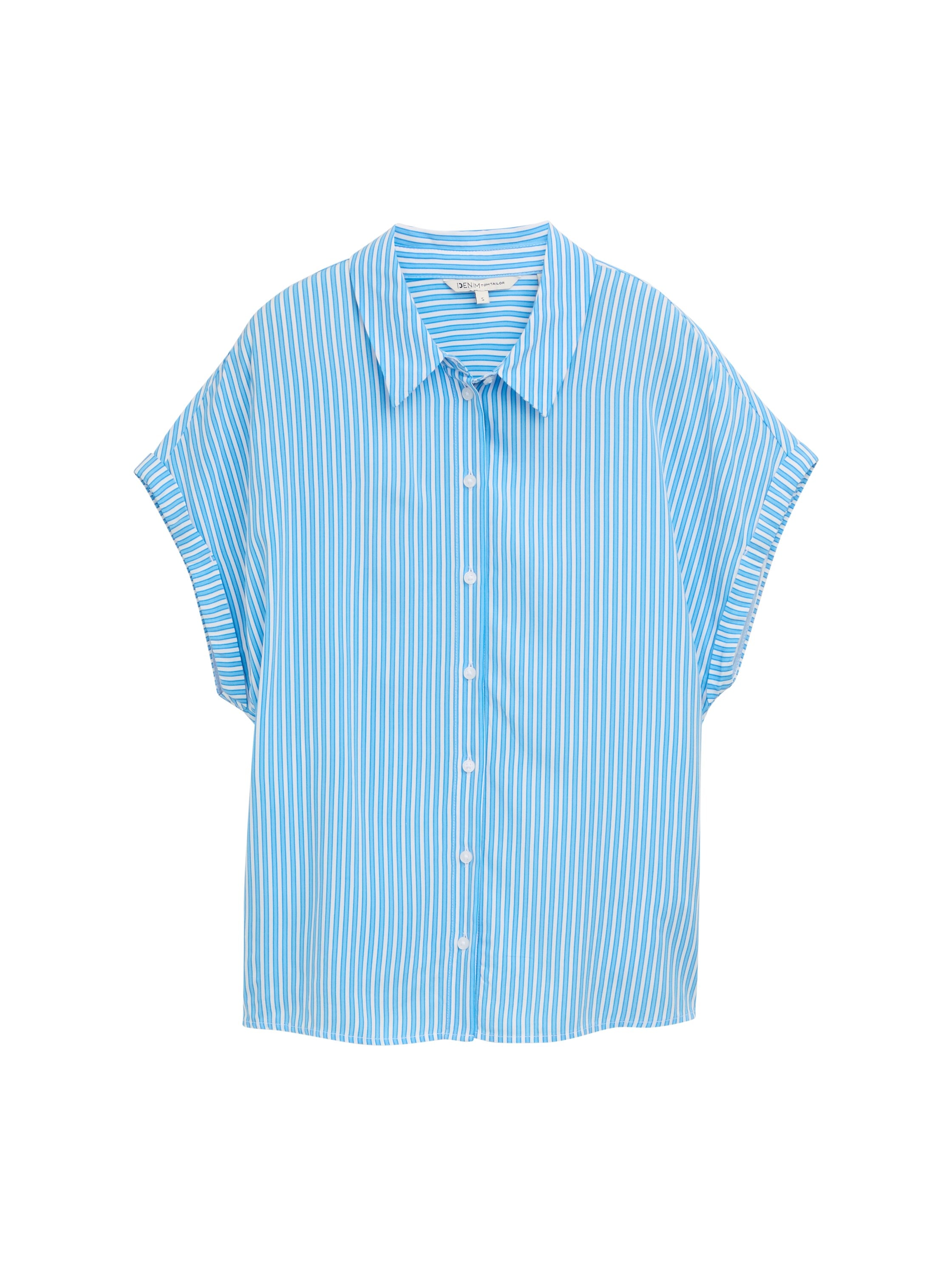 TOM TAILOR Denim Shirtbluse, mit weiten Ärmeln
