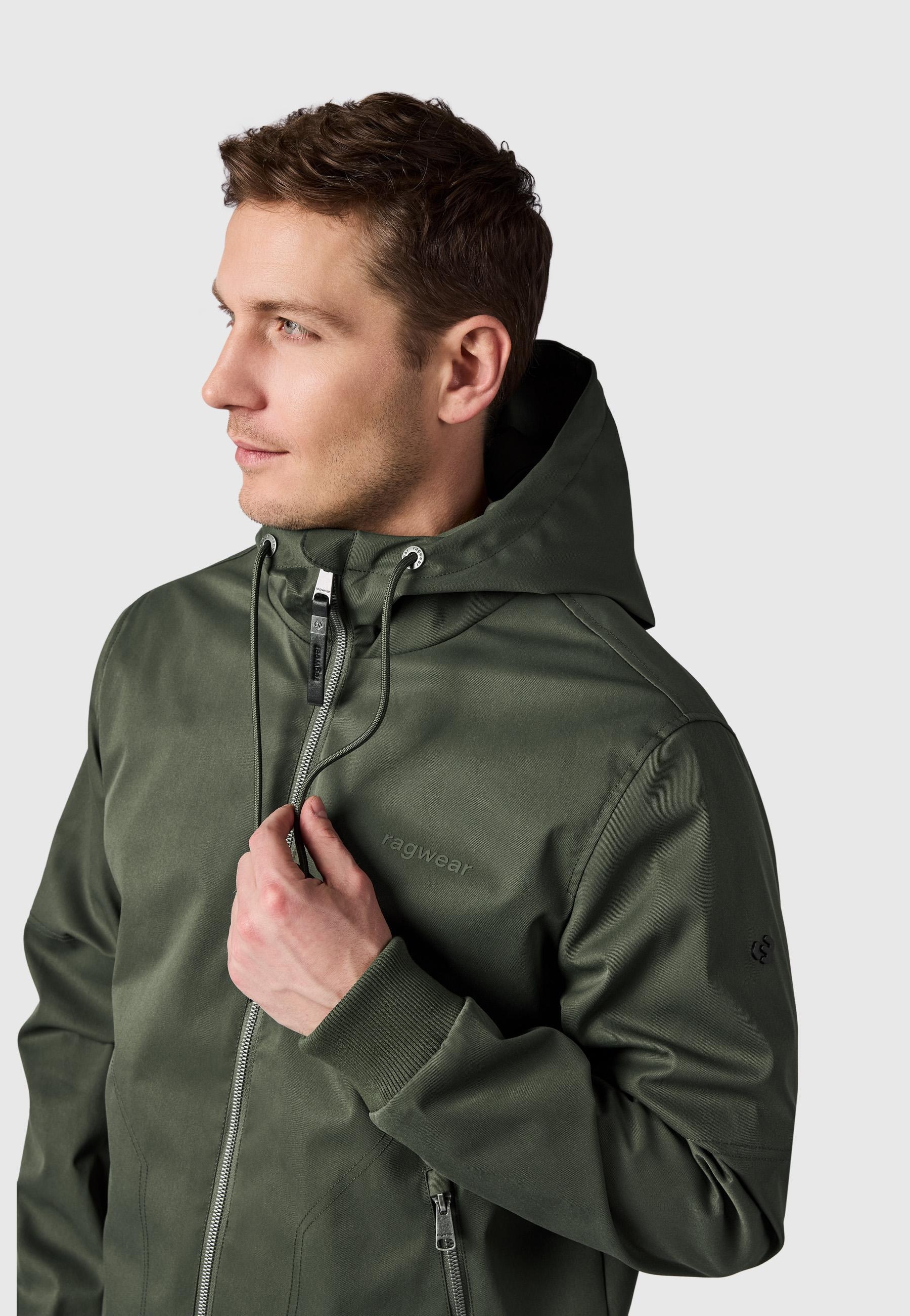 Ragwear Outdoorjacke »Outdoorjacke Stewie Twill YOUMODO« mit Kapuze stylische Herren Übergangsjacke mit großer Kapuze