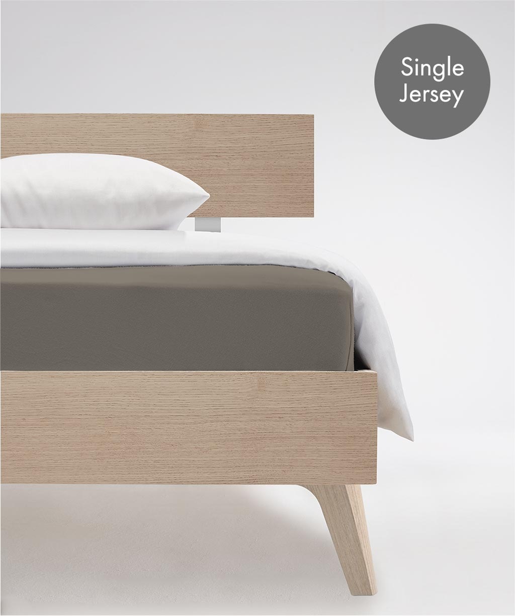 Fleuresse Spannbettlaken »Jenny C aus feinfädigem Mako-Jersey« für Matratzen bis 23 cm Höhe in grau, Größe 100x200 100x210 100x220 90x200 90x210...