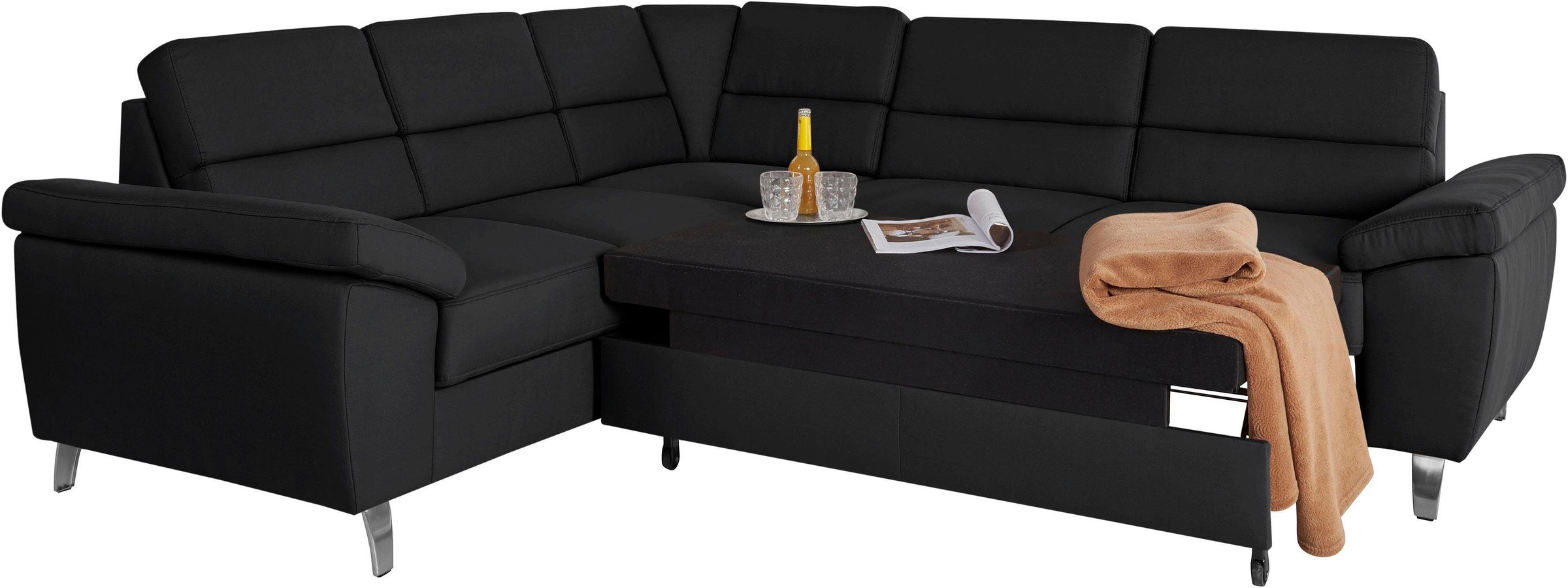 sit&more Ecksofa »Sorano L-Form«, wahlweise mit Bett- und Relaxfunktion, inkl. Bettkasten