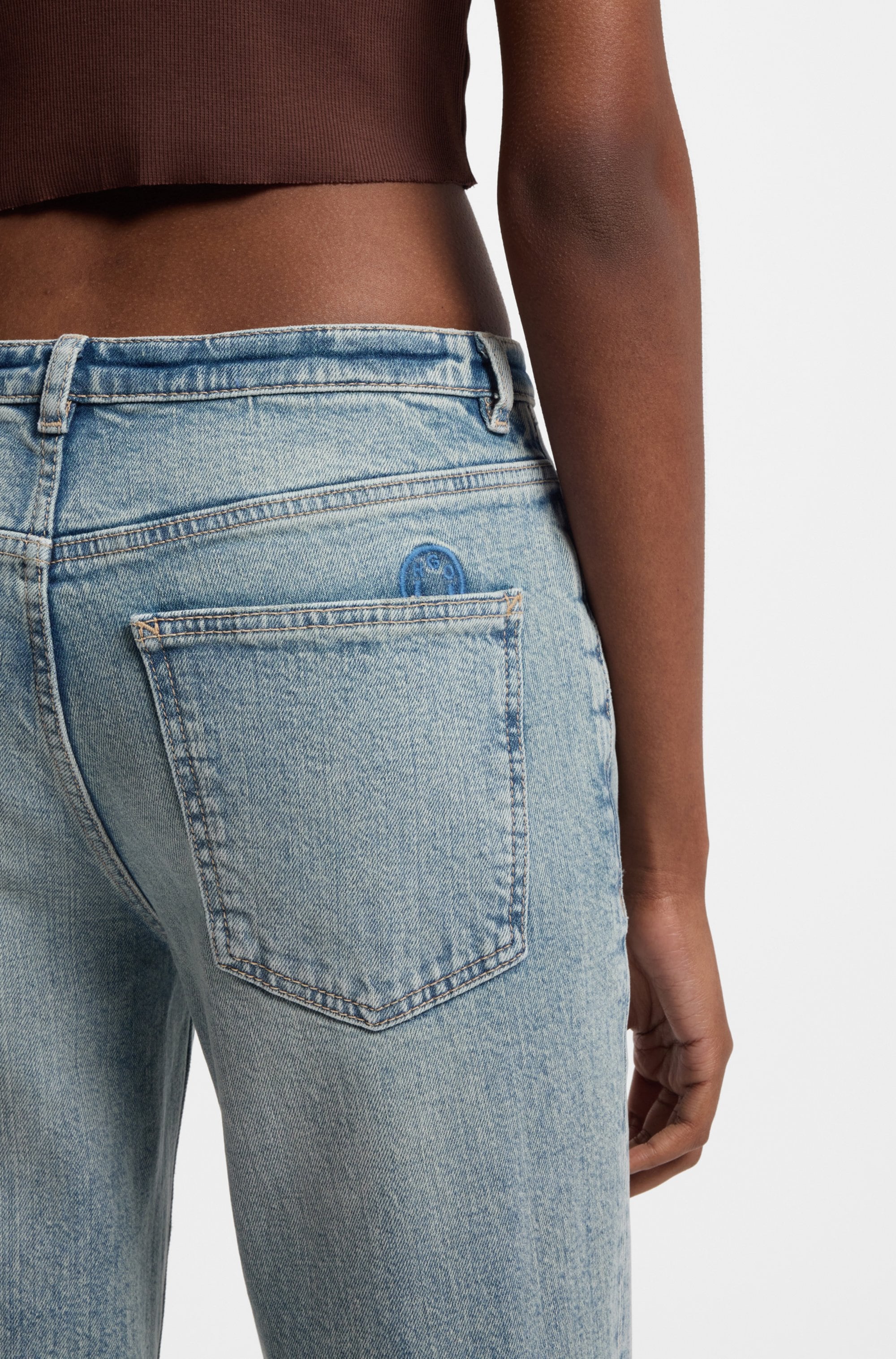 HUGO Blue Bootcut-Jeans »Gelissa« Mid Rise, weit ausgestellt