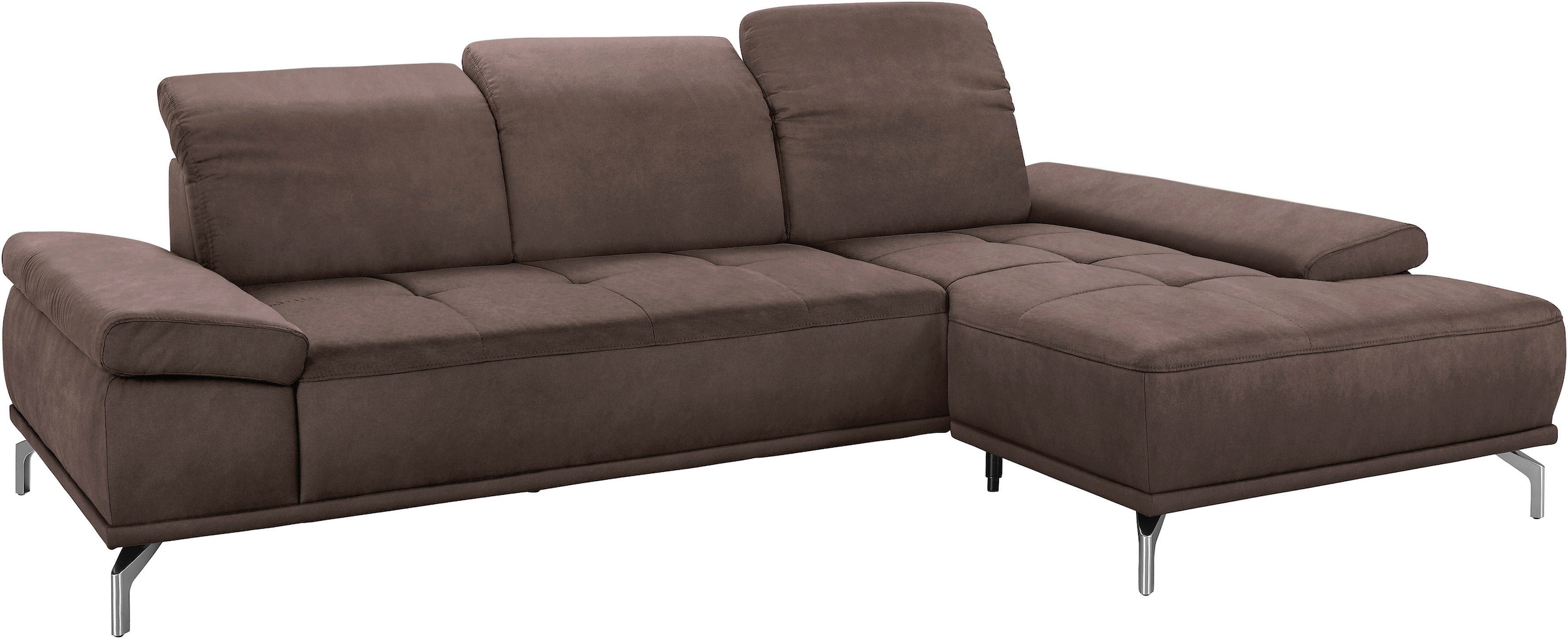 Places of Style Ecksofa »Caluna«, Inkl.Sitztiefenverstellung, wahlweise mit Kopf- und Armteilverstellung