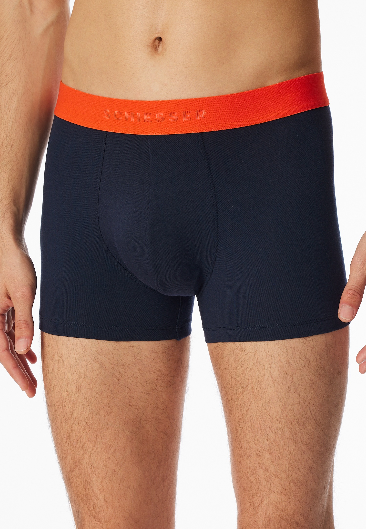 Schiesser Boxershorts »"95/5"«, (5er Pack), farblich abgesetzter, sportlicher Logo-Webgummibund