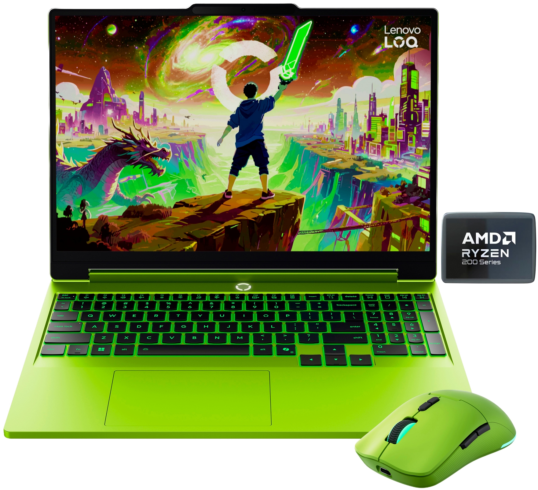 Lenovo Gaming-Notebook »LOQ 15AHP11 Limited Green Edition« 38,86 cm / 15,3 ″ AMD Ryzen 7 GeForce RTX 5060 512 GB SSD