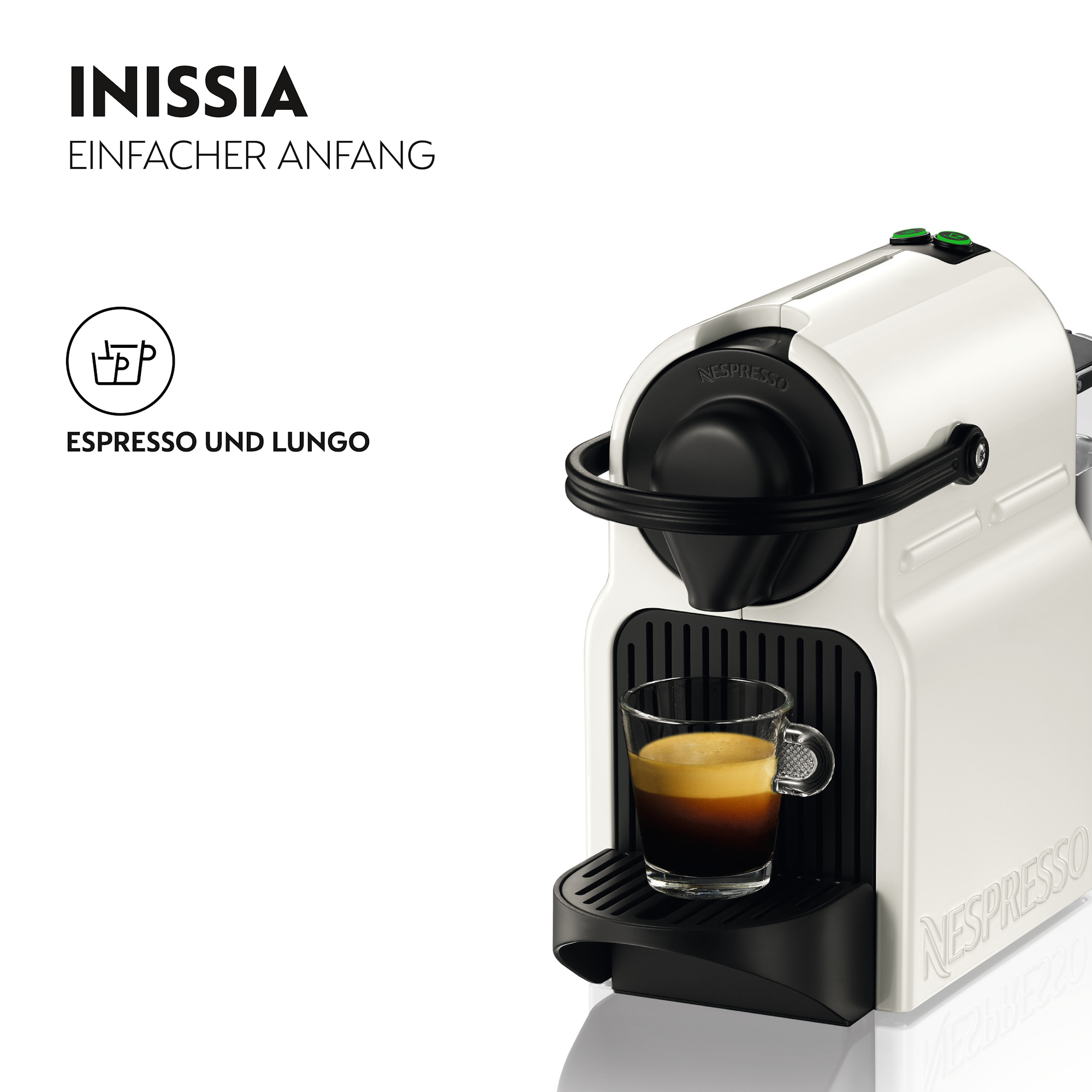 Nespresso Kapselmaschine »XN1001 Inissia von Krups« Wassertankkapazität: 0,7 Liter, inkl. Willkommenspaket mit 7 Kapseln