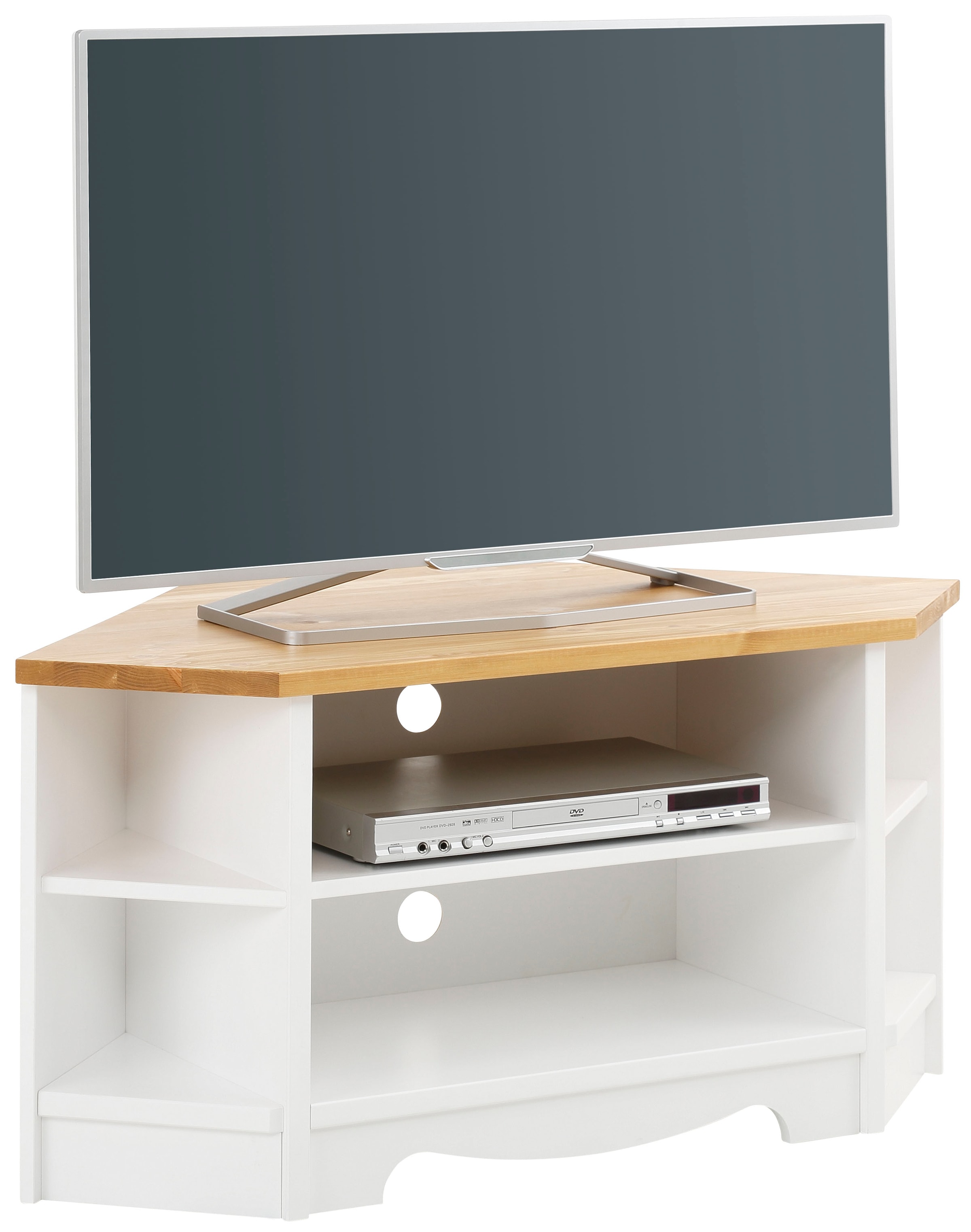Home affaire Lowboard »Trinidad, TV-Schrank, Eck-TV -Schrank«, Kommode, Breite 105 cm, FSC® zertifiziertes Massivholz
