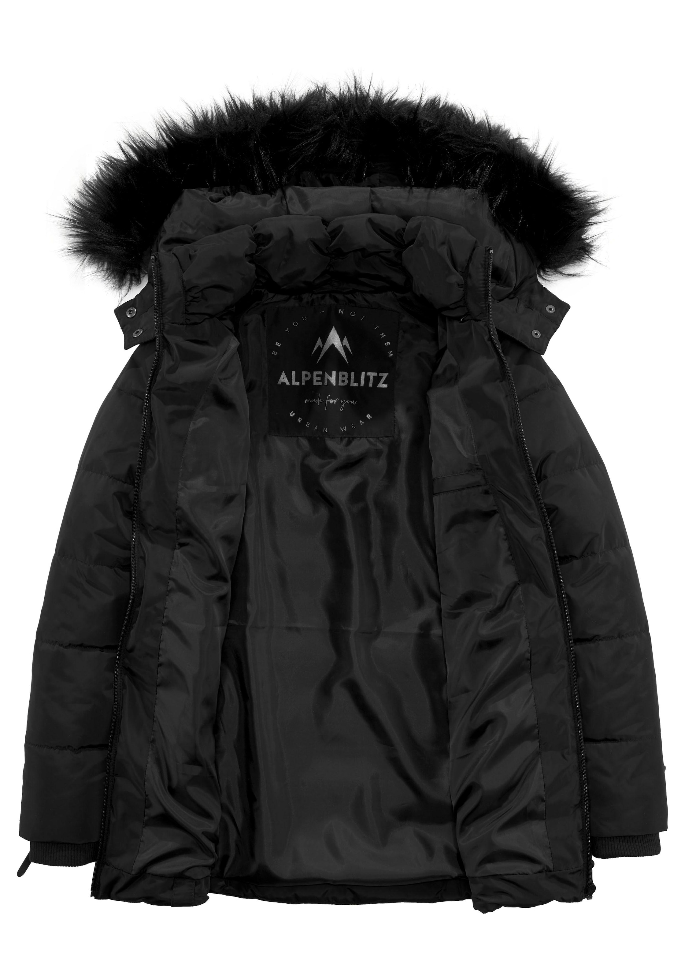 ALPENBLITZ Winterjacke »Pistenglück«, mit Kapuze, leichtes Webmaterial, sportlicher Stil, figurumspielender Schnitt