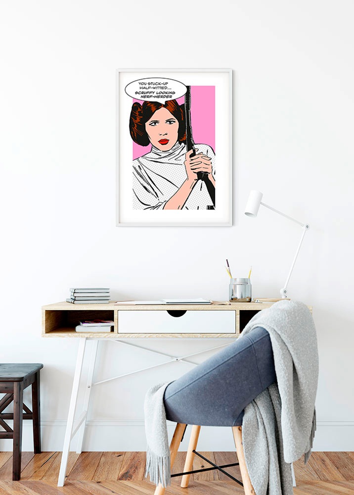 Komar Bild »Star Wars Classic Comic Quote Leia« Star Wars 1 Stk. tlg. Wandbild zur Dekoration im Kinderzimmer - ohne Rahmen