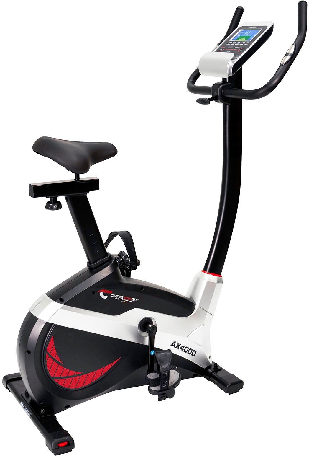 Christopeit Sport® Ergometer »AX 4000 inkl. Pulsgurt«, (Heimtrainer Fahrrad), Schwungmasse ca. 8 kg, 24 Widerstandsstufen
