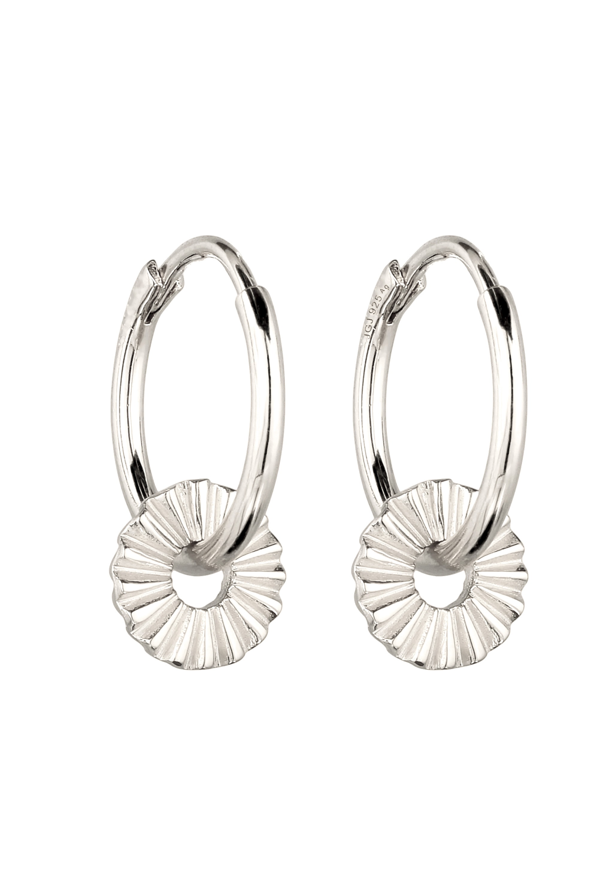 Elli Paar Creolen »Ohrringe Creole Sun Symbol Sonne 925 Sterling Silber«