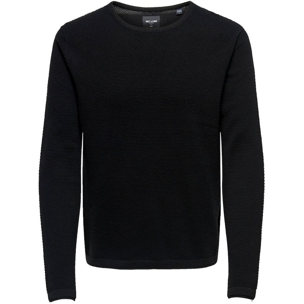 ONLY & SONS Rundhalspullover »PANTER 12 STRUC CREW NECK KNIT«