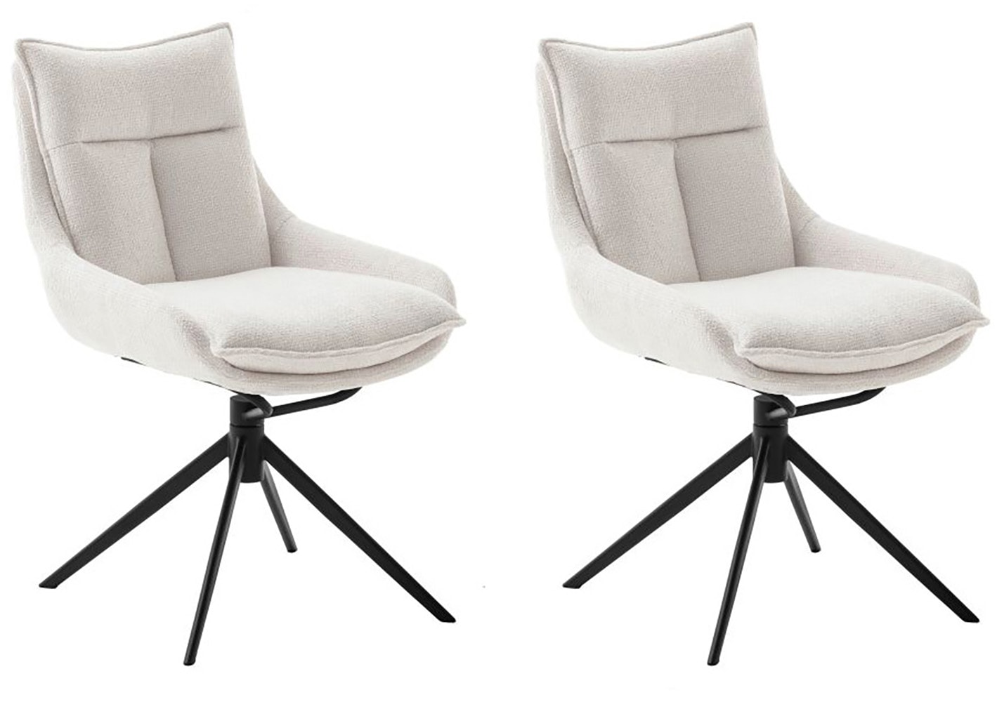 MCA furniture Esszimmerstuhl »PARKER« () (2er-Set), drehbar 360°, Dreh- & Schwingfunktion, Belastbarkeit 120 kg