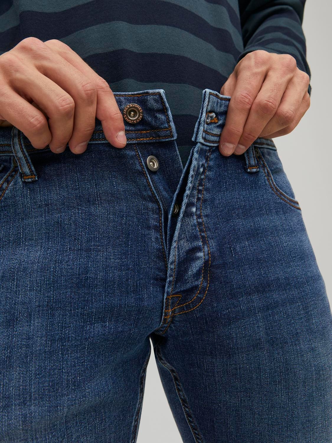 Jack & Jones Slim-fit-Jeans »JJIGLENN – Jeans mit Stretch und figurbetonter Silhouette« Used, modisch, slim fit, Denim/Jeans