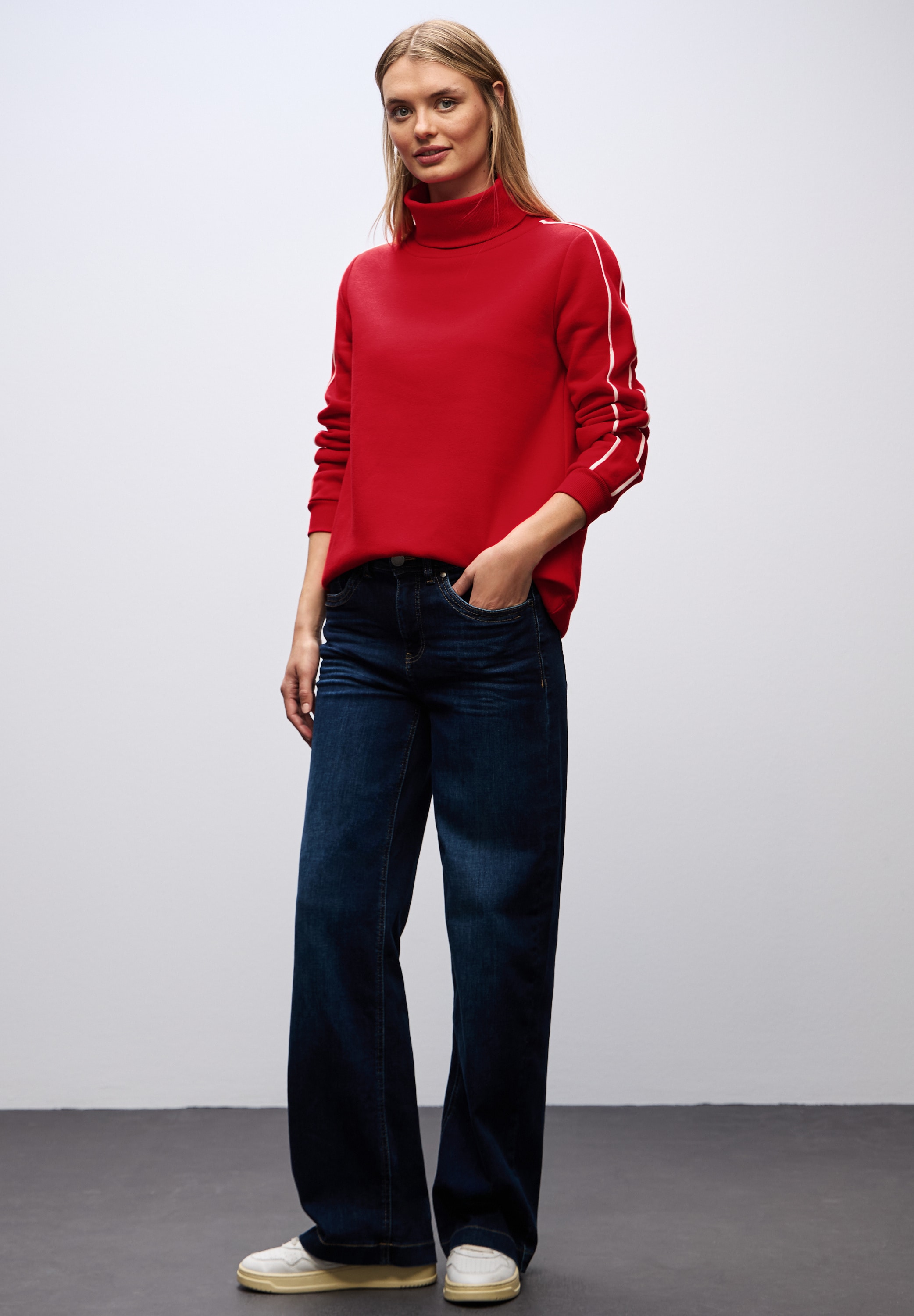 STREET ONE Sweatshirt mit Stehkragen